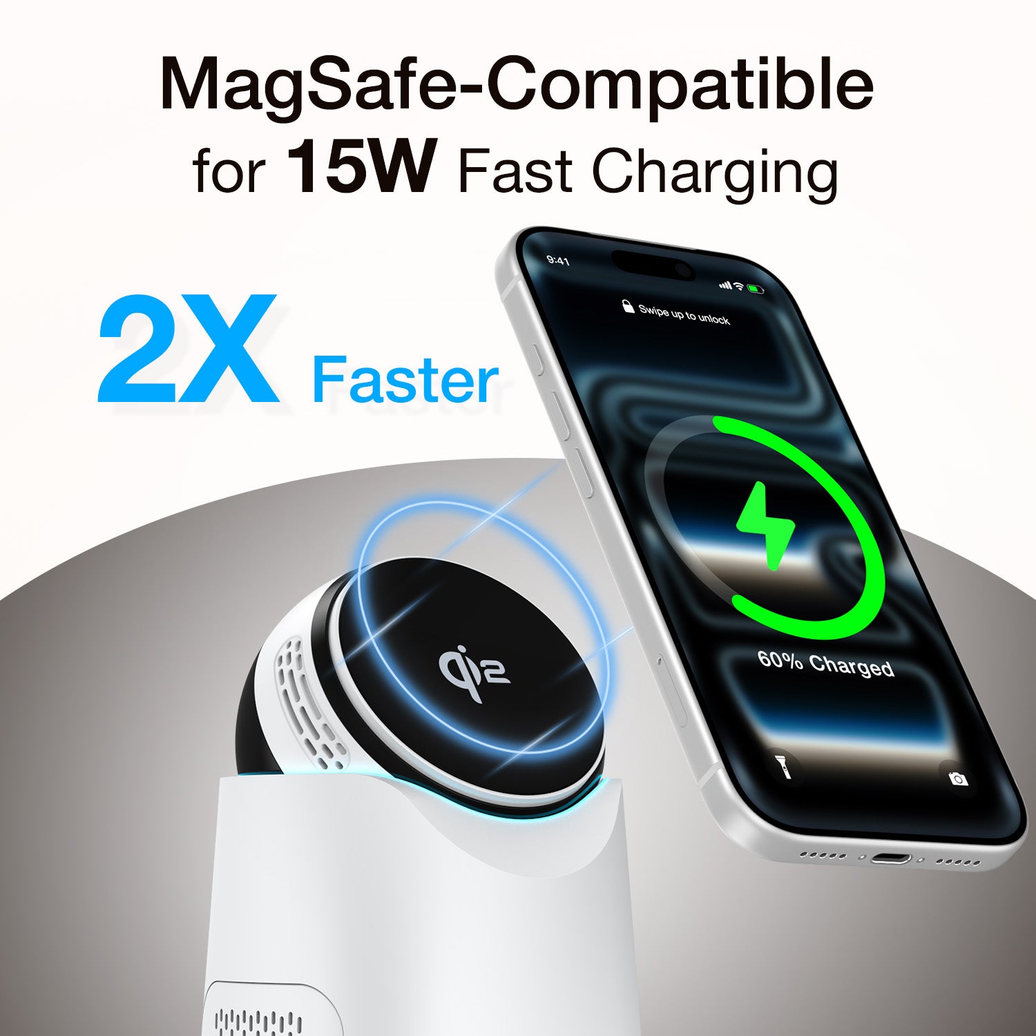 Tough On MagMax 3-in-1 Qi2 Wireless Charging Station for Apple and Samsung Devices