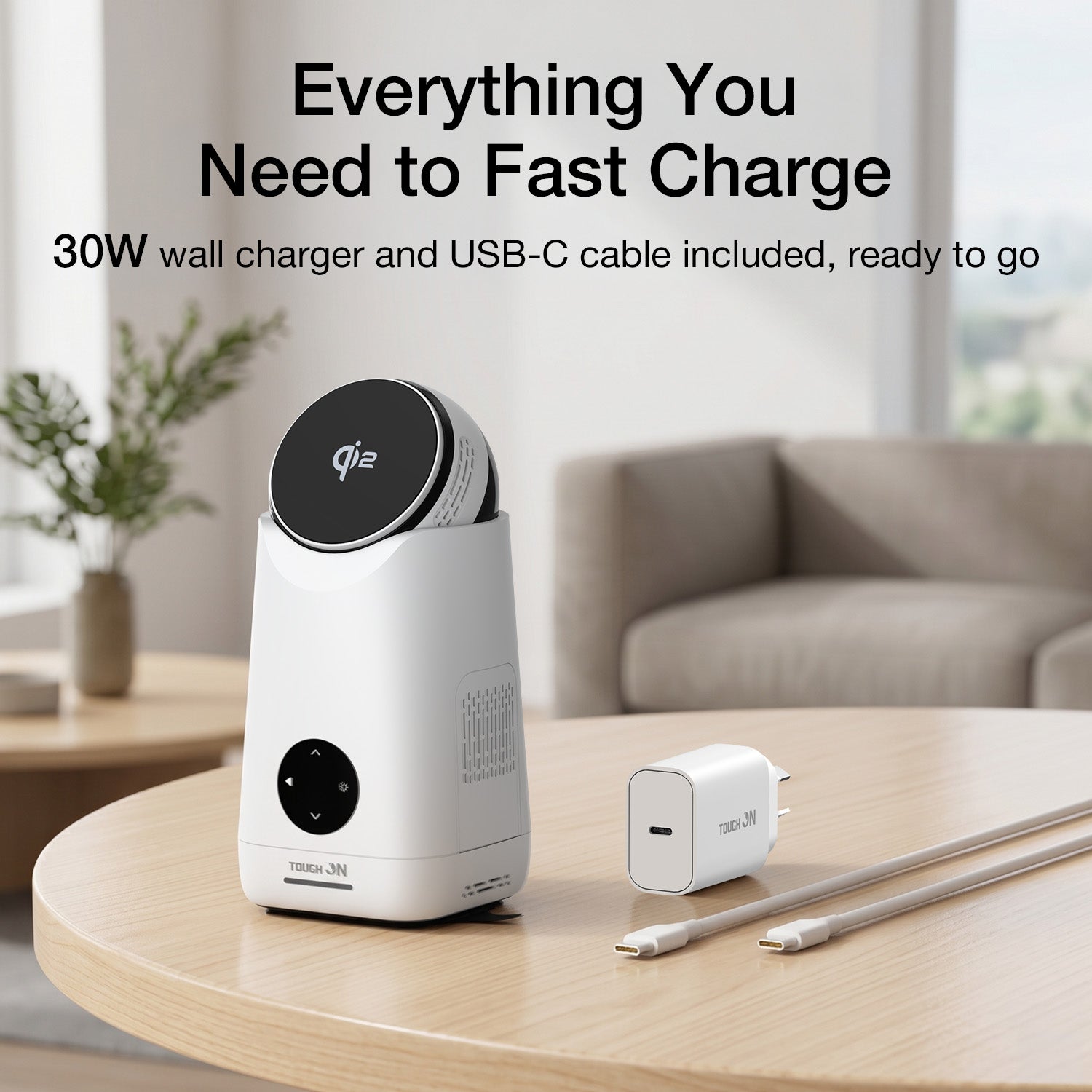 Tough On MagMax 3-in-1 Qi2 Wireless Charging Station for Apple and Samsung Devices