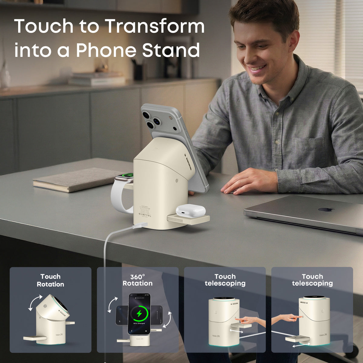 Tough On MagPro 3-in-1 Wireless Charger