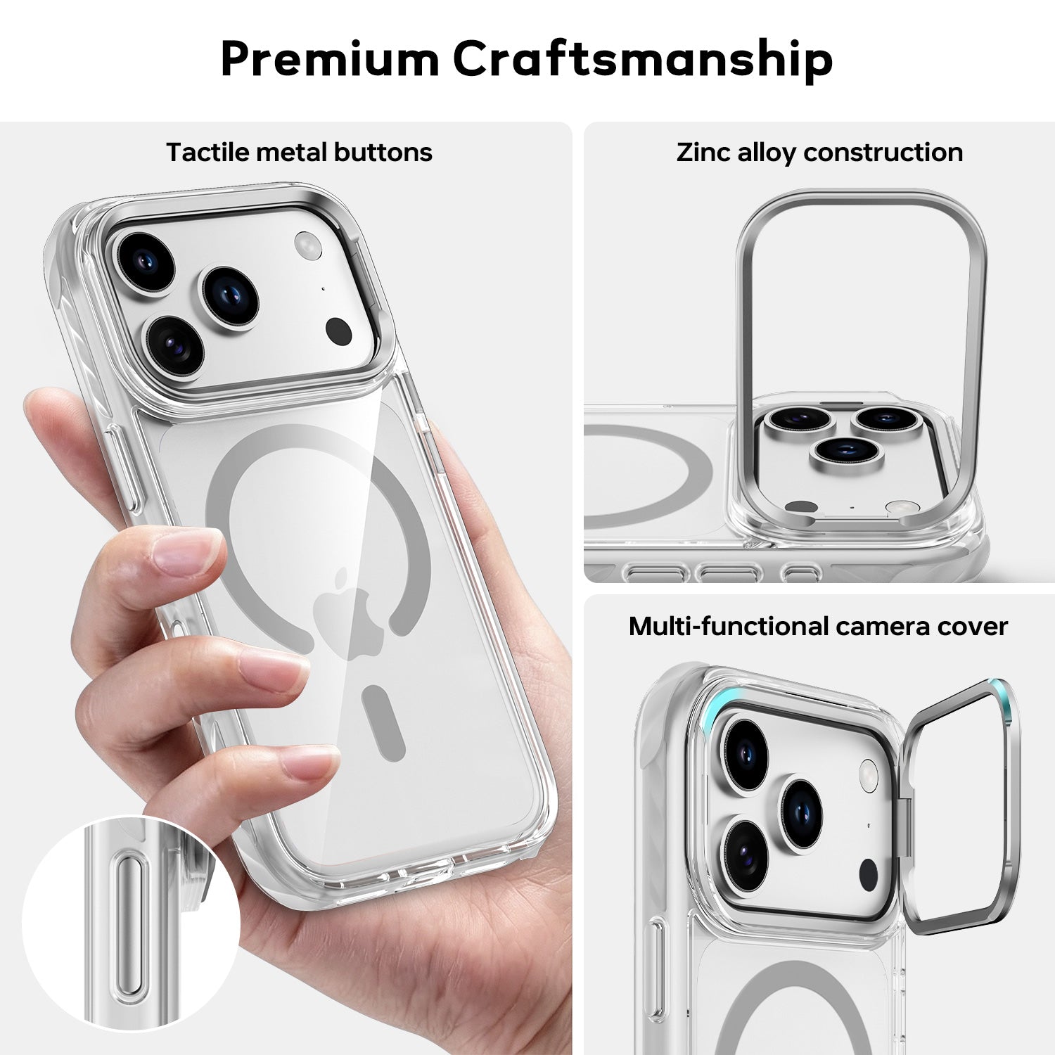 Tough On Magnetic Case with Camera Stand for iPhone