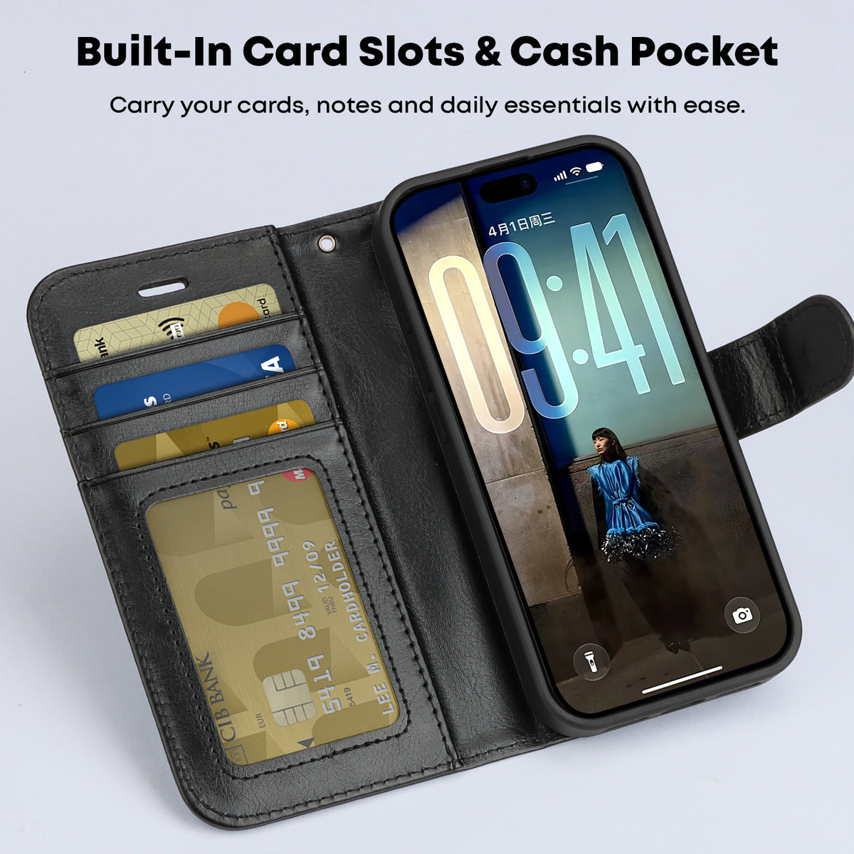 Tough On Magnetic Detachable Leather Case for iPhone