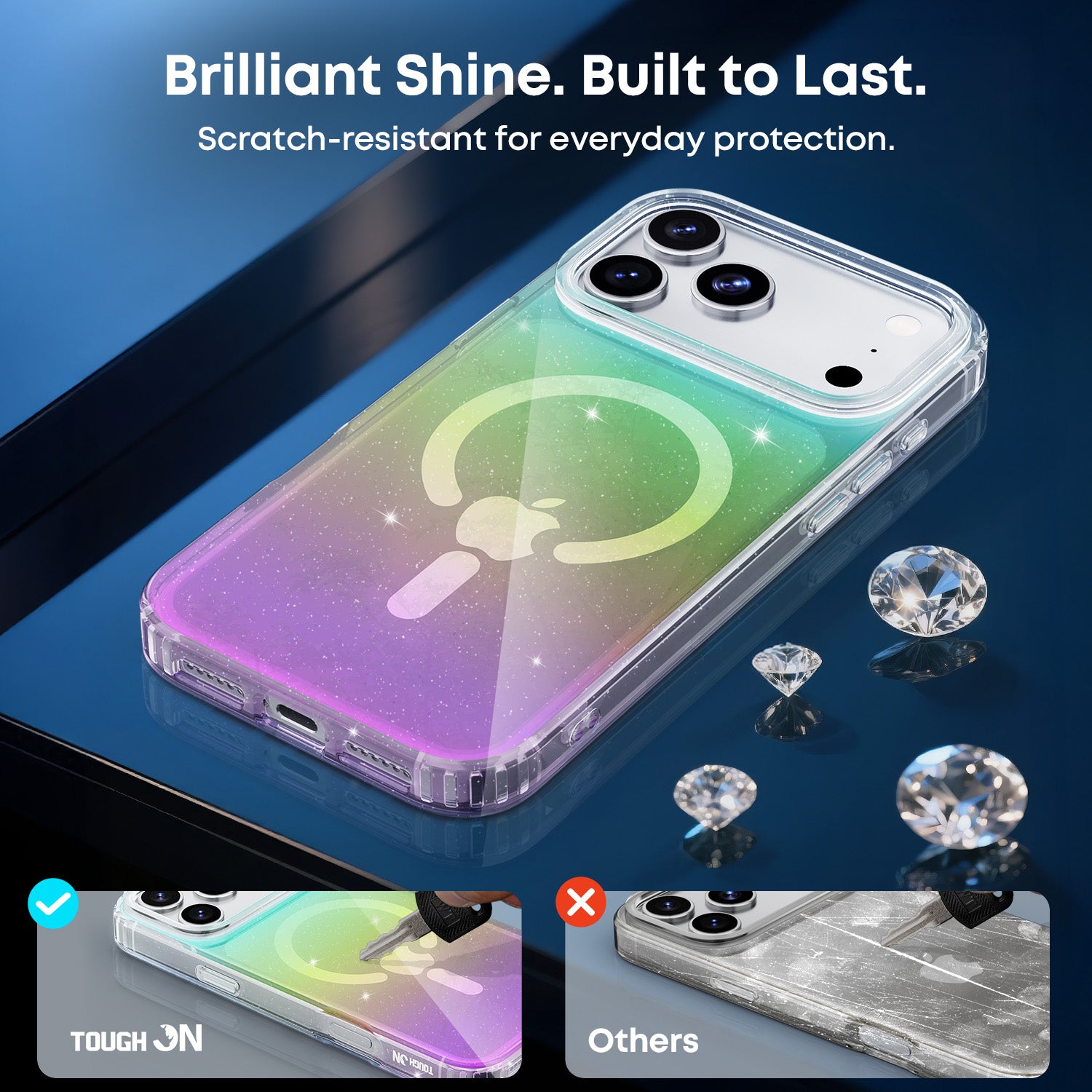 Tough On Anti-Yellowing Glitter Iridescent Case with MagSafe for iPhone