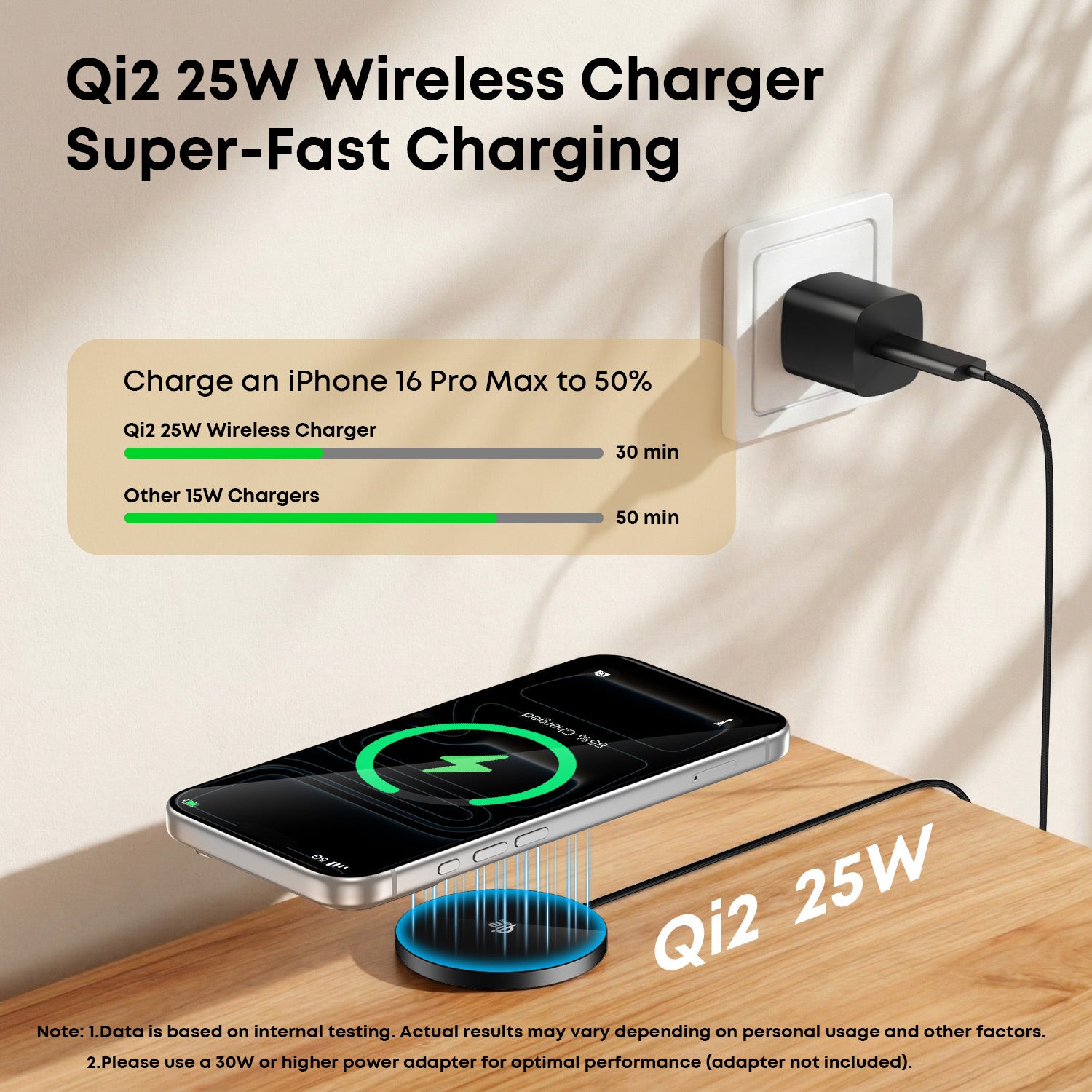 Tough On Qi2.2 25W Wireless Charging Pad