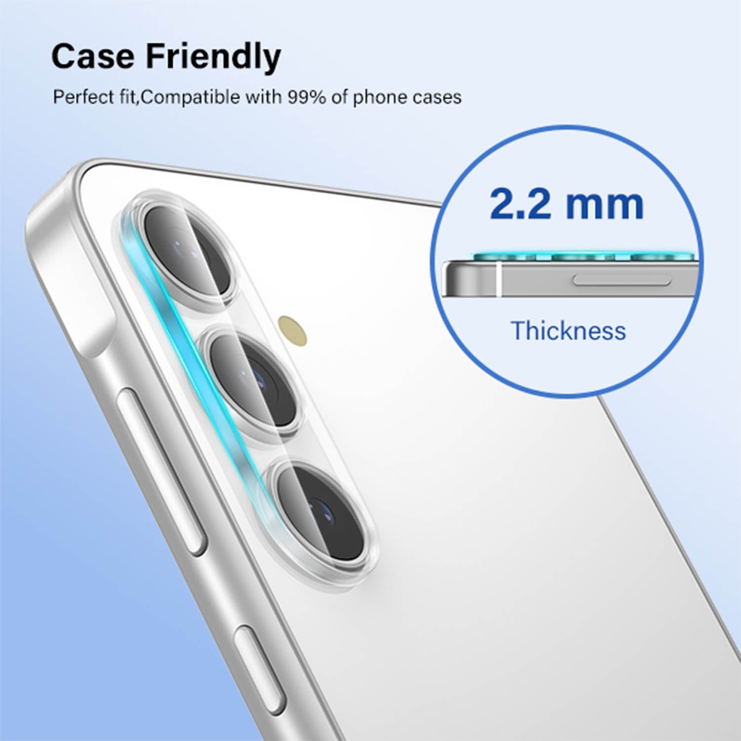 Tough On Samsung Galaxy A16 Camera Protector Tempered Glass Clear
