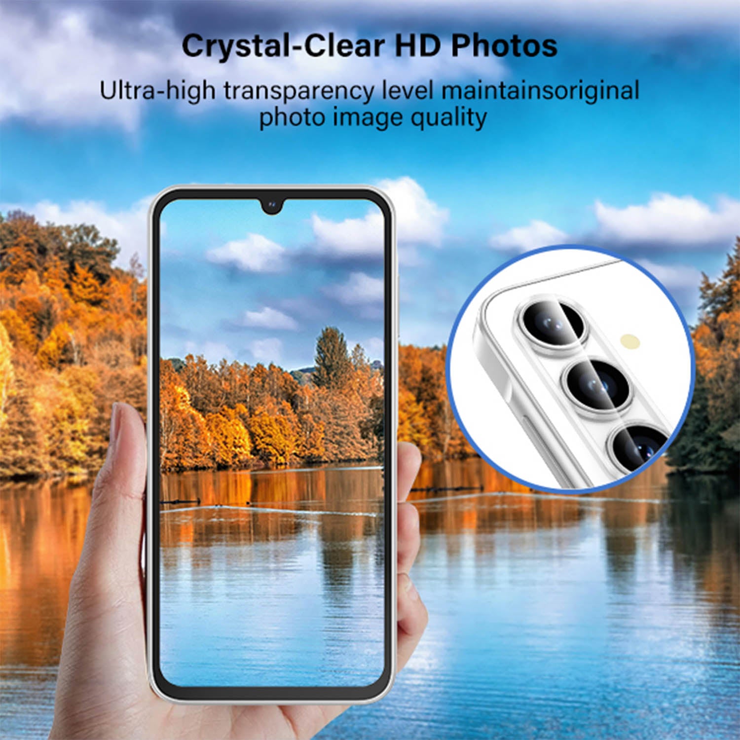 Tough On Samsung Galaxy A16 Camera Protector Tempered Glass Clear