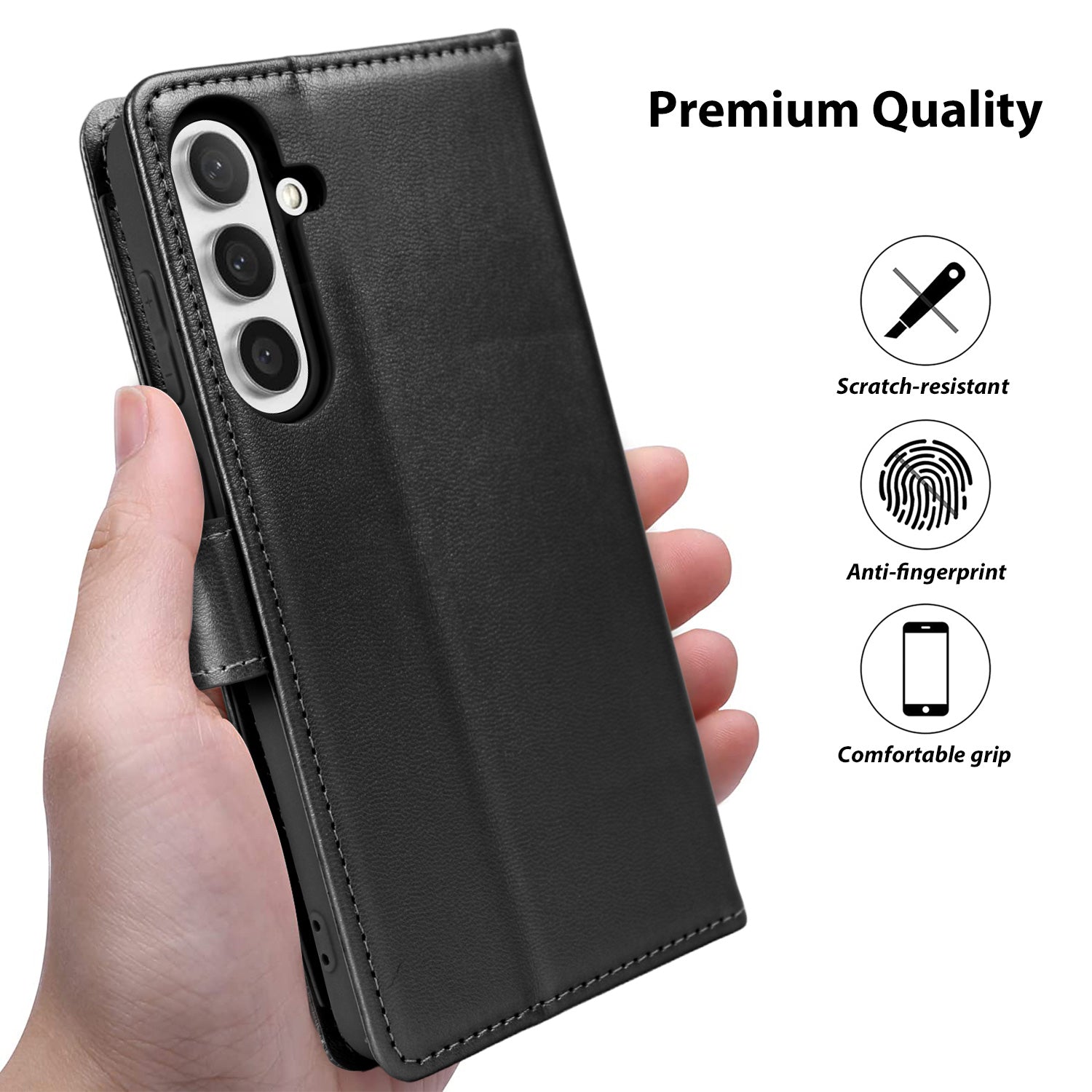 Tough On Samsung Galaxy S24 Plus Flip Wallet Leather Case