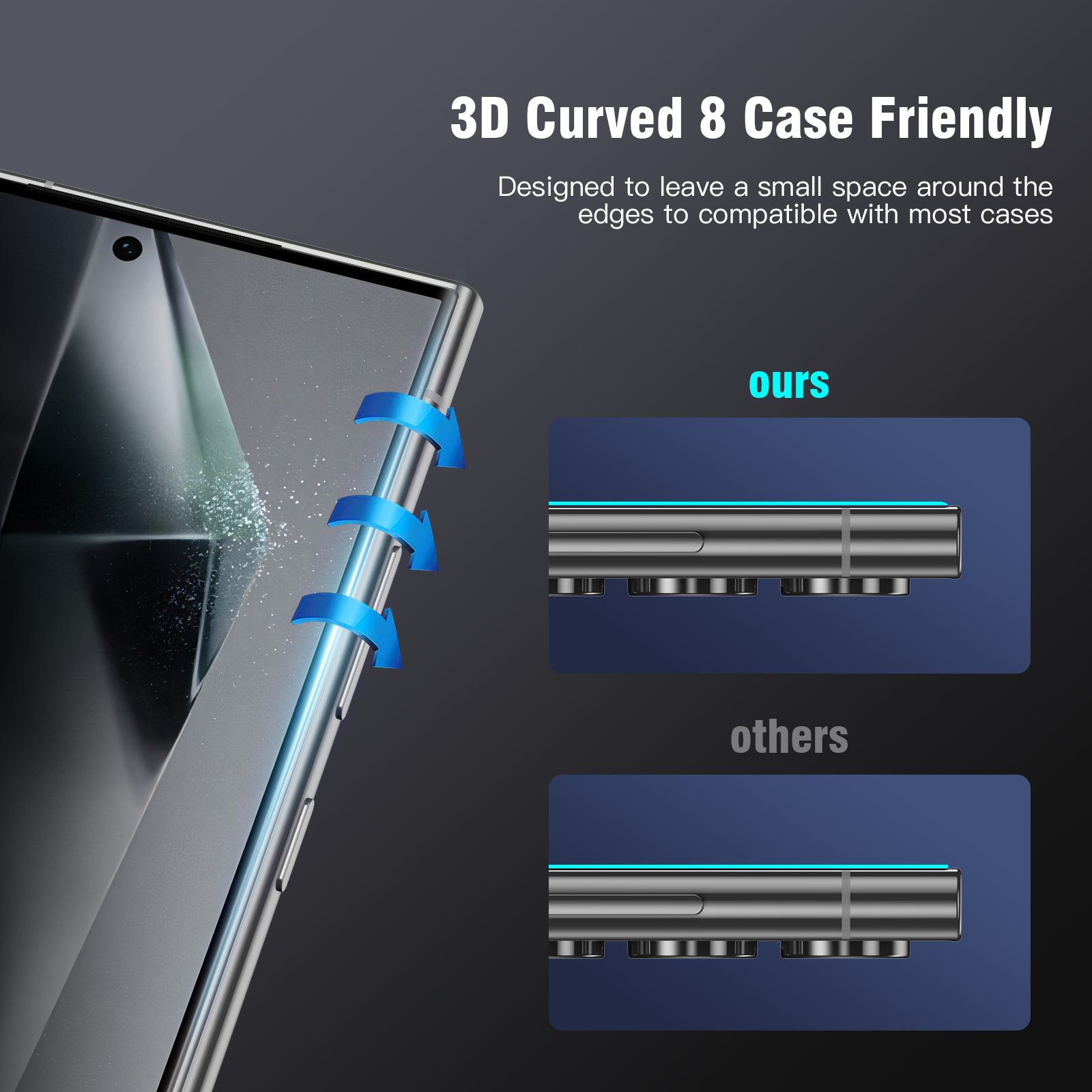 Tough On Samsung Galaxy S24 Ultra Privacy Tempered Glass Screen Protector