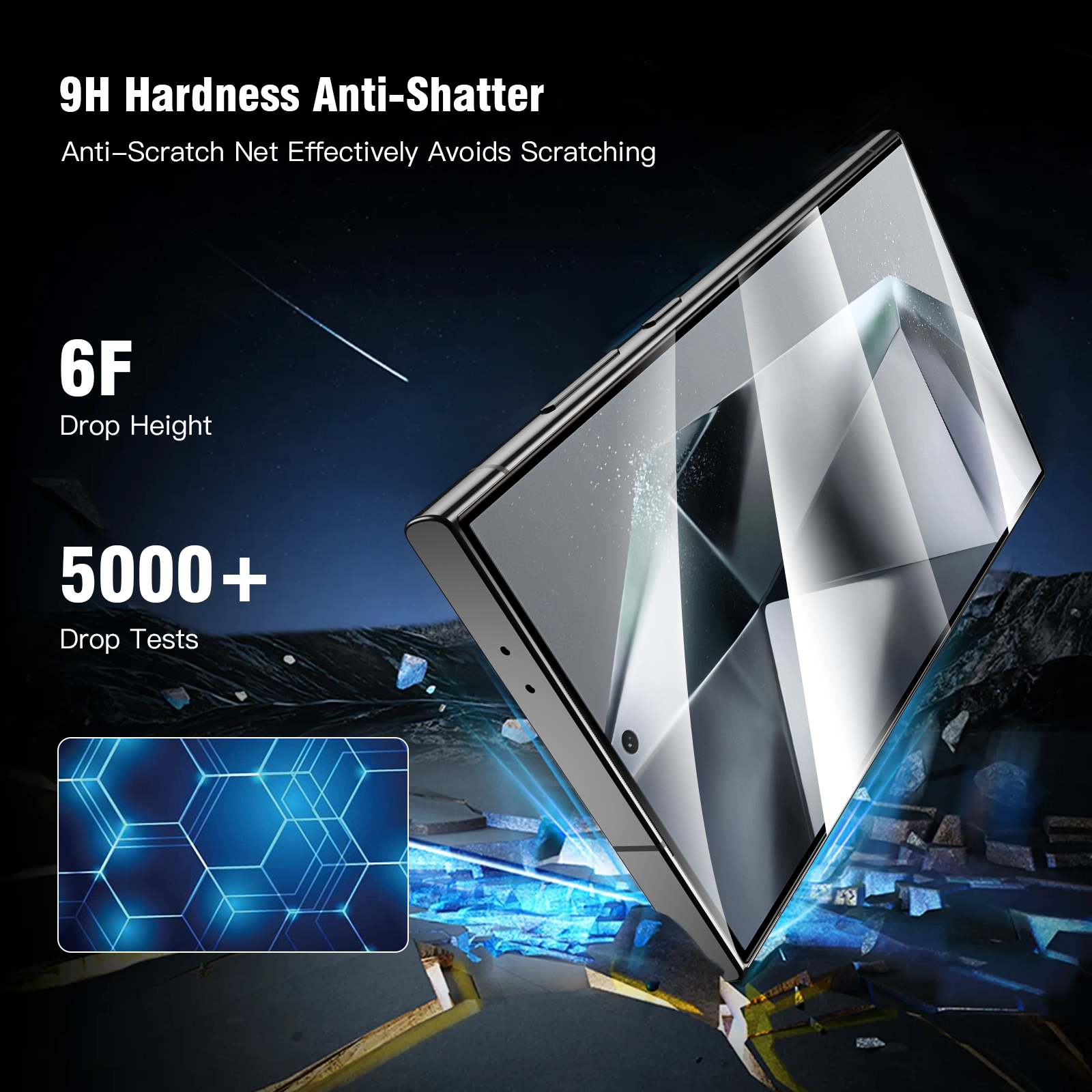 Tough On Samsung Galaxy S24 Ultra Privacy Tempered Glass Screen Protector
