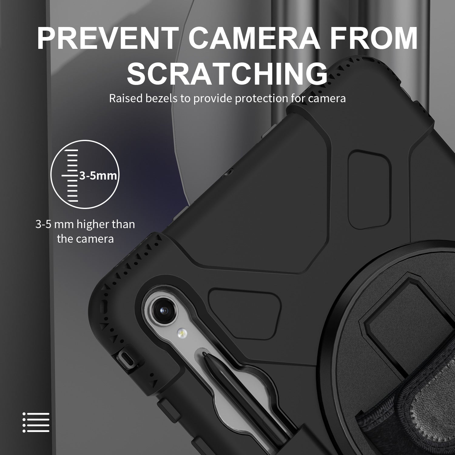 Tough On Samsung Galaxy Tab S9 / S9 FE Case Rugged Protection Black