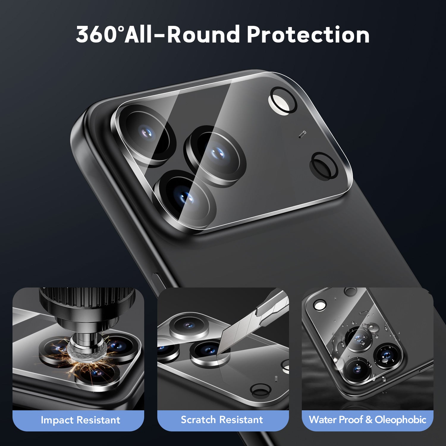 Tough On Rear Camera Protector Tempered Glass for iPhone 17 Series