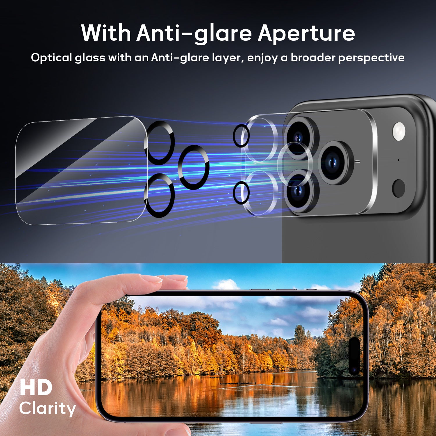 Tough On Rear Camera Protector Tempered Glass for iPhone 17 Series