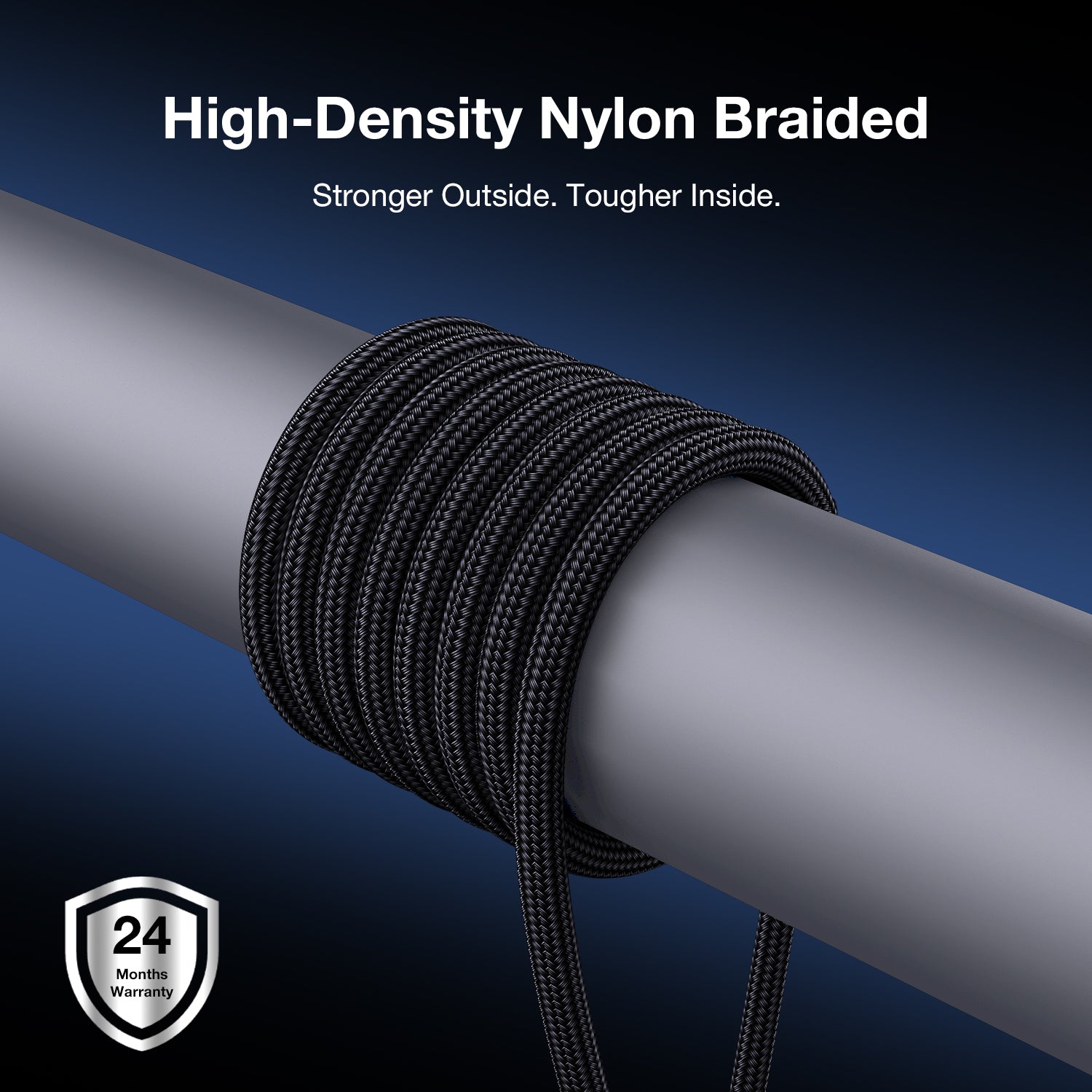 Tough On 240W USB-C Cable 2 Pack PD 3.1 Fast Charging Nylon Braided