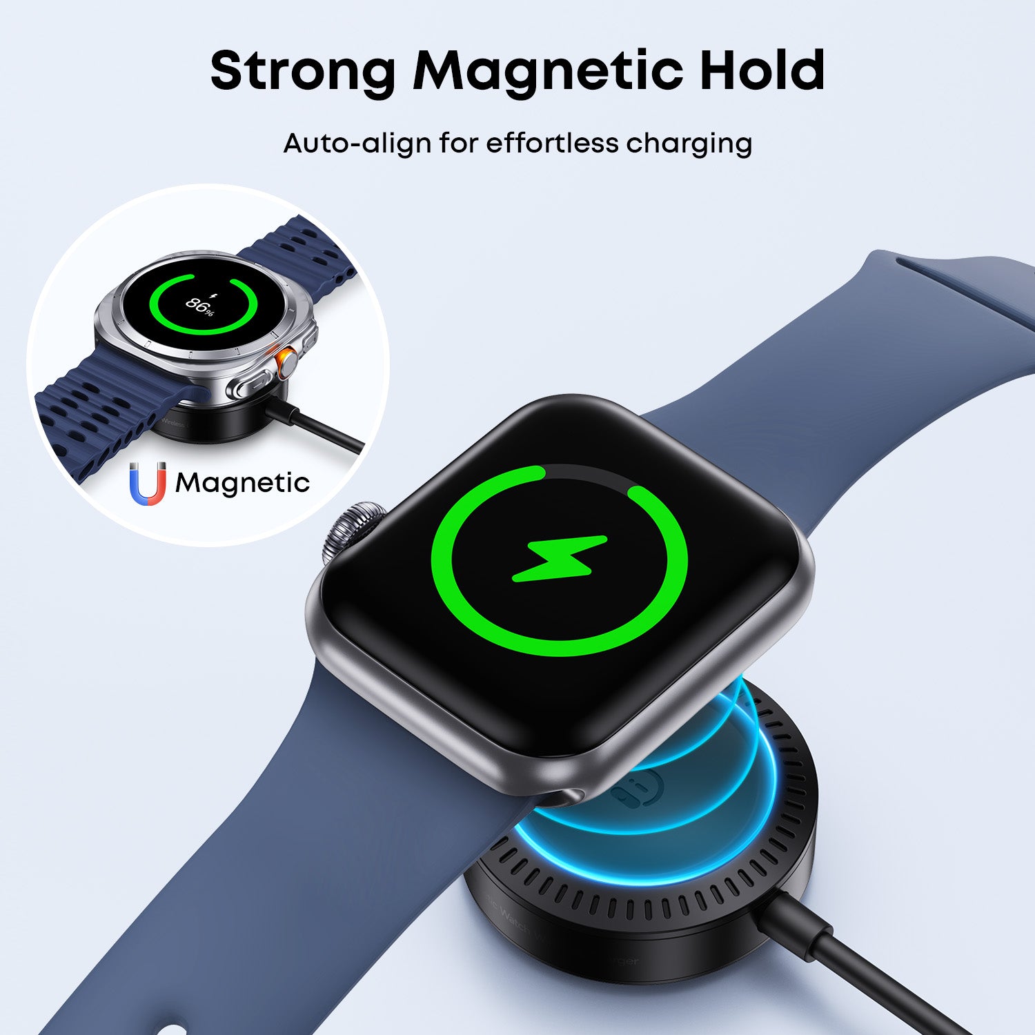 Tough On Universal Wireless Charger for Apple Watch & Galaxy Watch