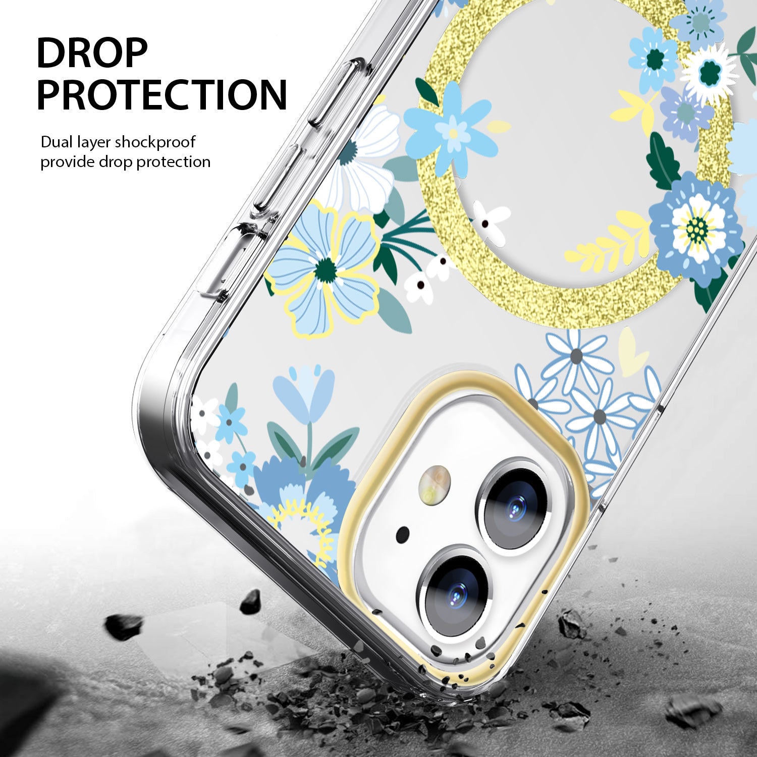 Tough On iPhone 11 Case Floral Emerald With MagSafe