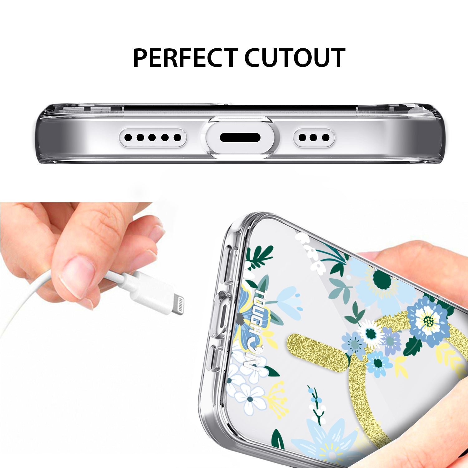 Tough On iPhone 11 Case Floral Emerald With MagSafe