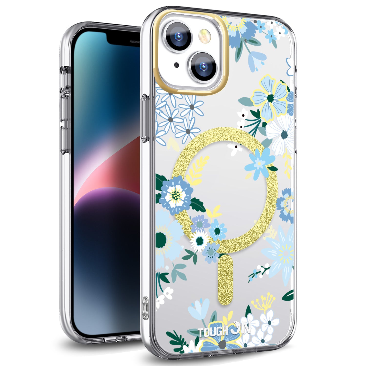 Tough On iPhone 14 Case Floral Emerald With Magsafe-2