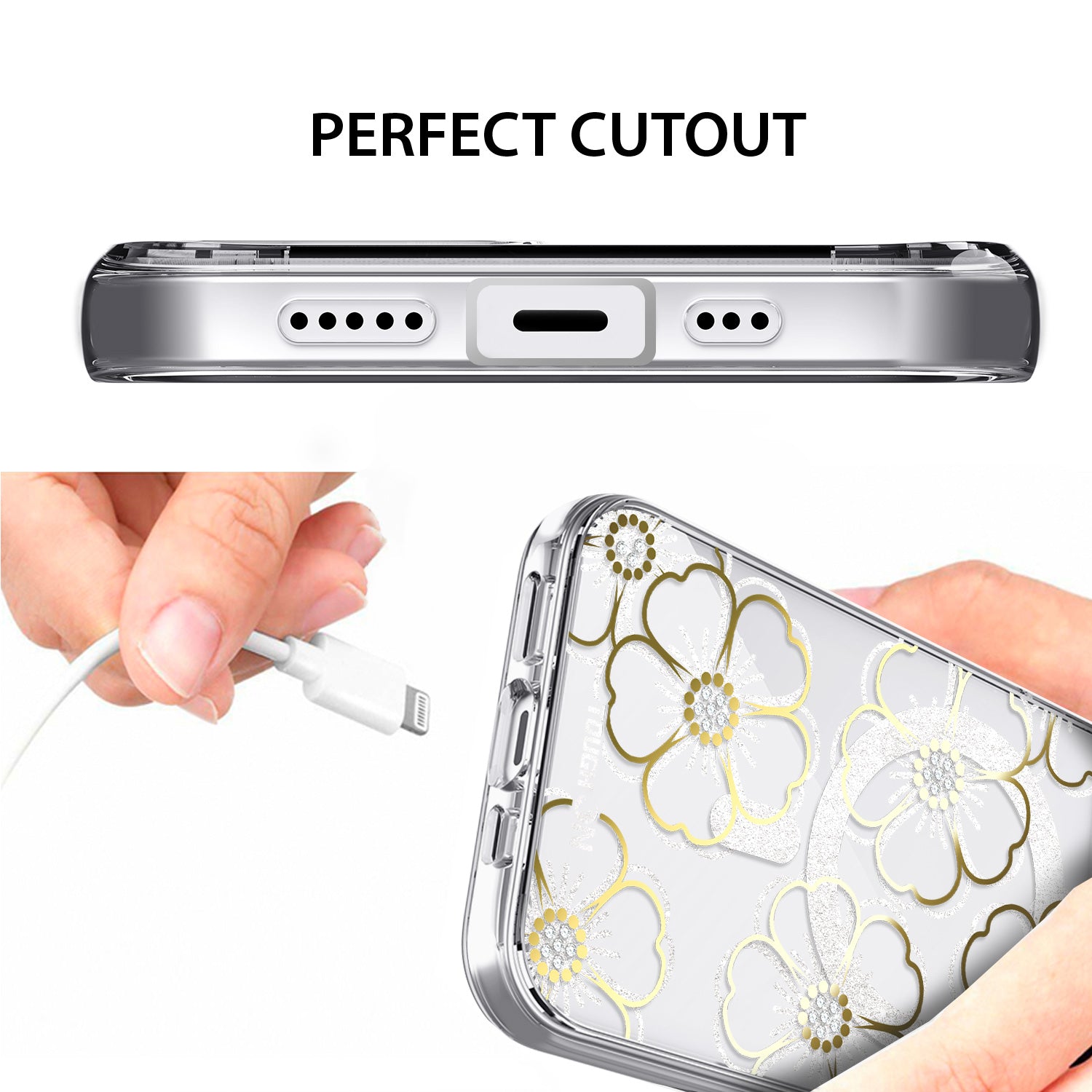 Tough On iPhone 13 Case Floral Emerald With Magsafe