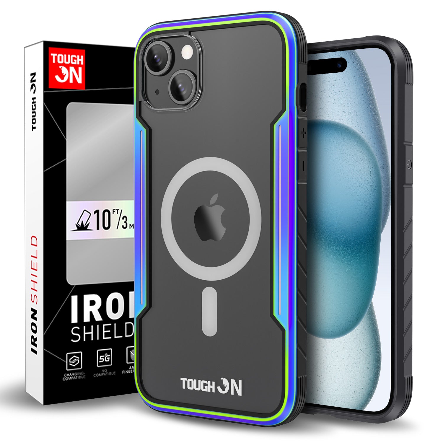 Tough On iPhone 16e / iPhone 15 Case Iron Shield with MagSafe
