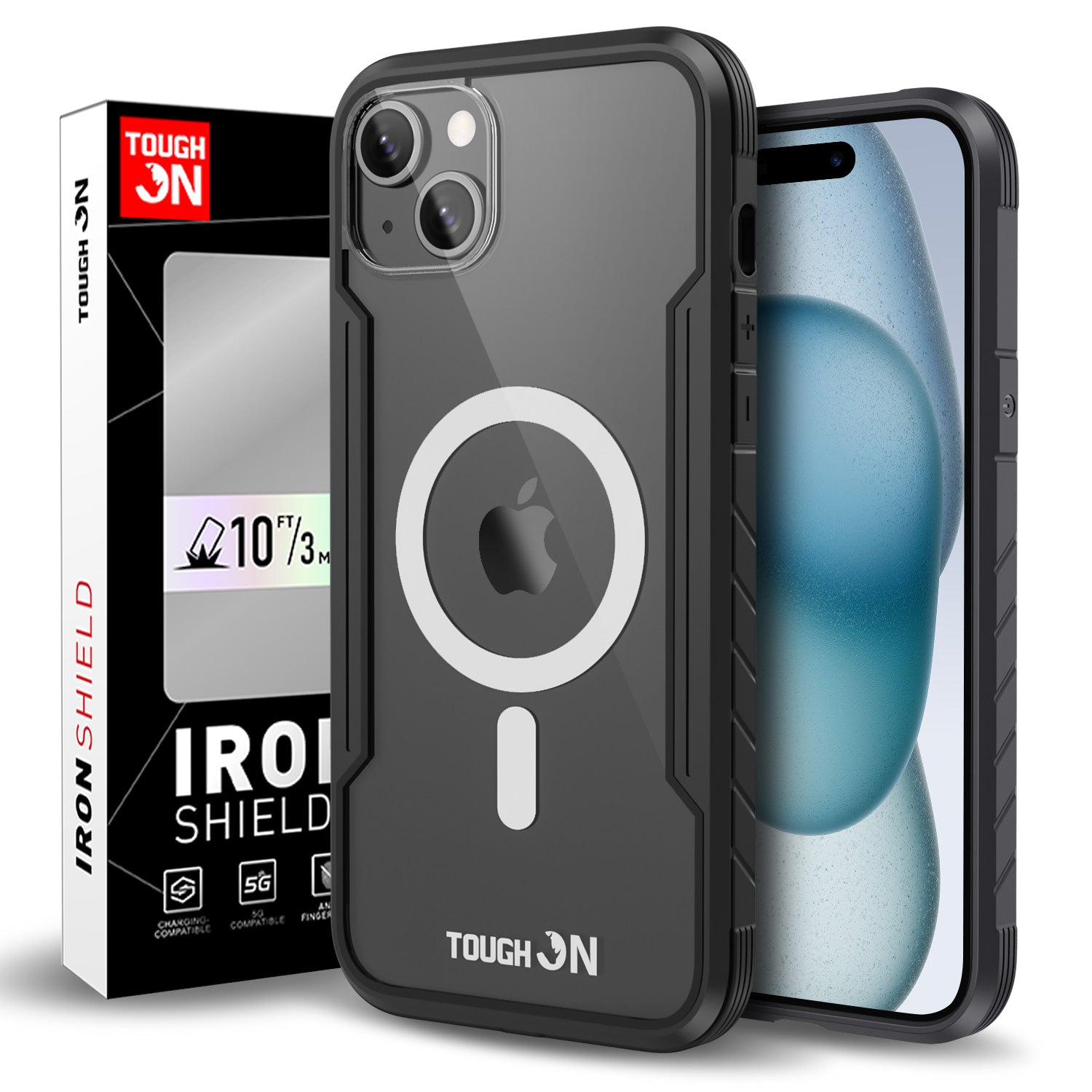 Tough On iPhone 15 Case Iron Shield with Magsafe