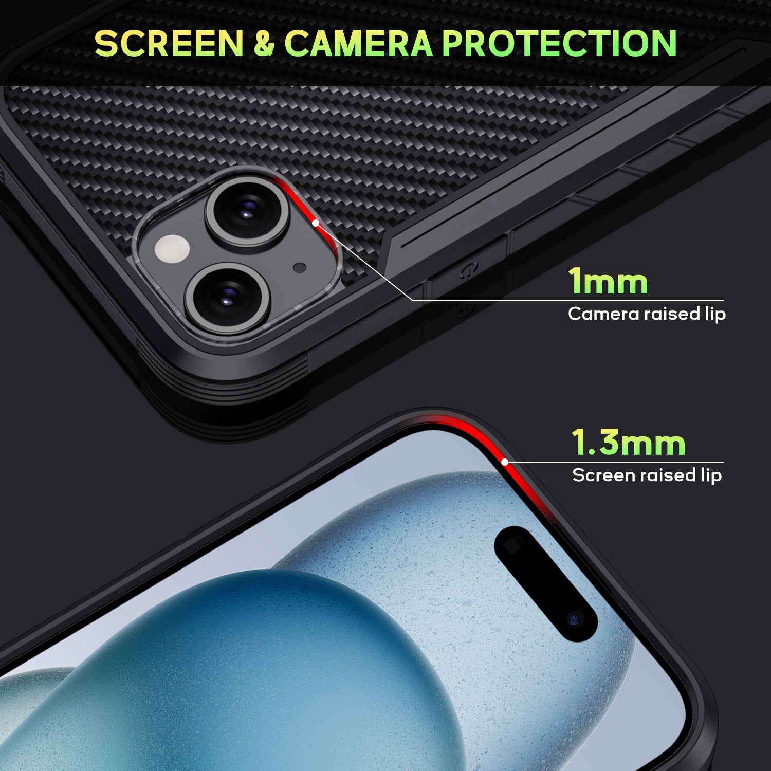 Tough On iPhone 16e / iPhone 15 Case Iron Shield with MagSafe