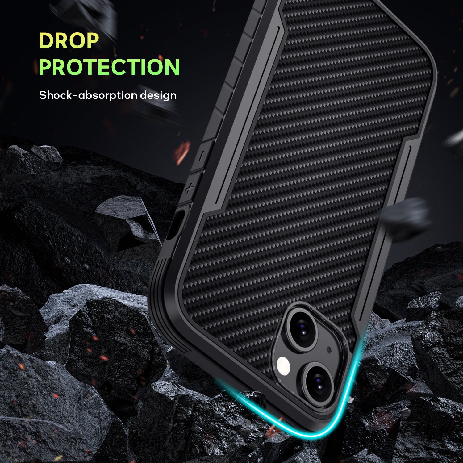 Tough On iPhone 16e / iPhone 15 Case Iron Shield with MagSafe