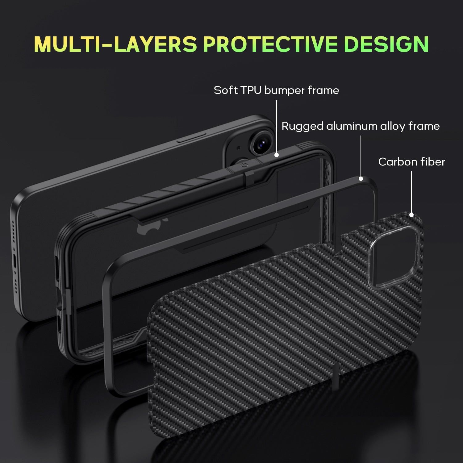 Tough On iPhone 16e / iPhone 15 Case Iron Shield with MagSafe