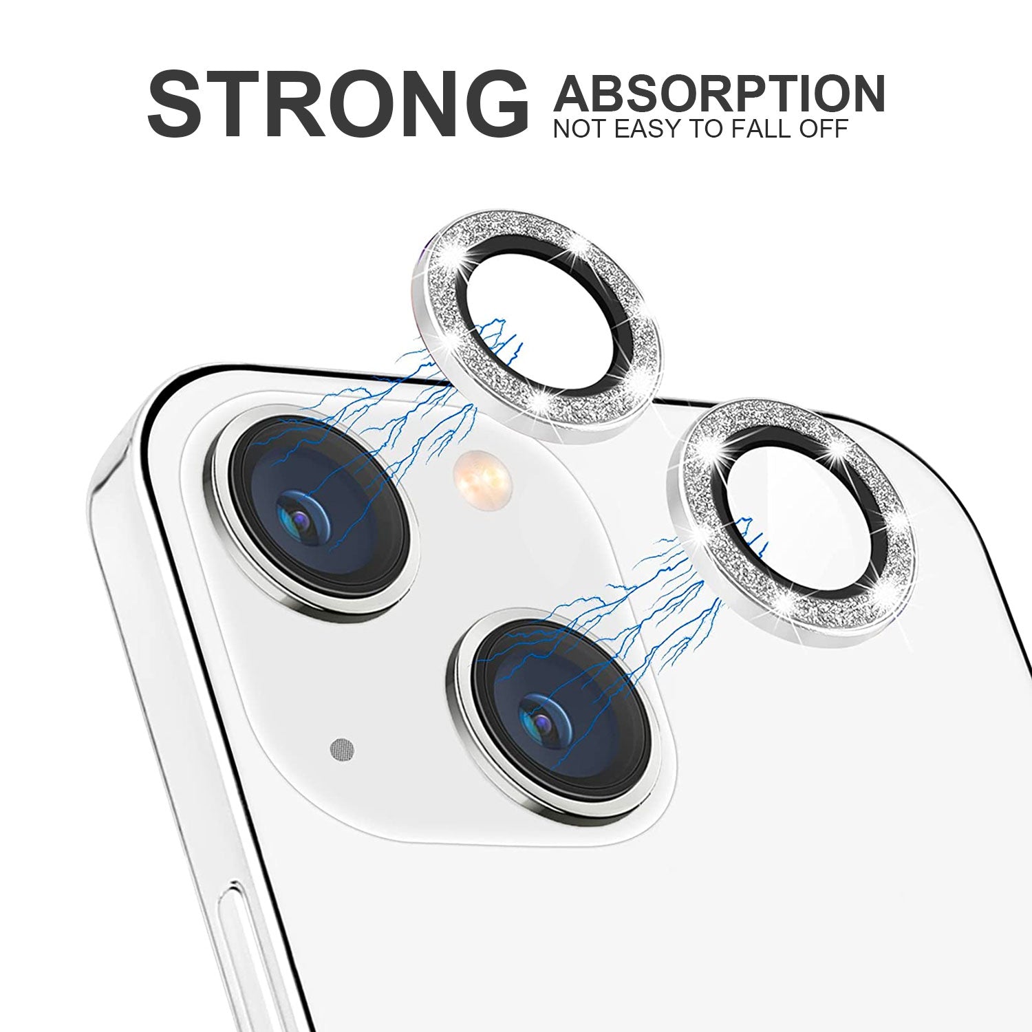 Tough On iPhone 15 Plus Camera lens Protector Tempered Glass Individual Ring