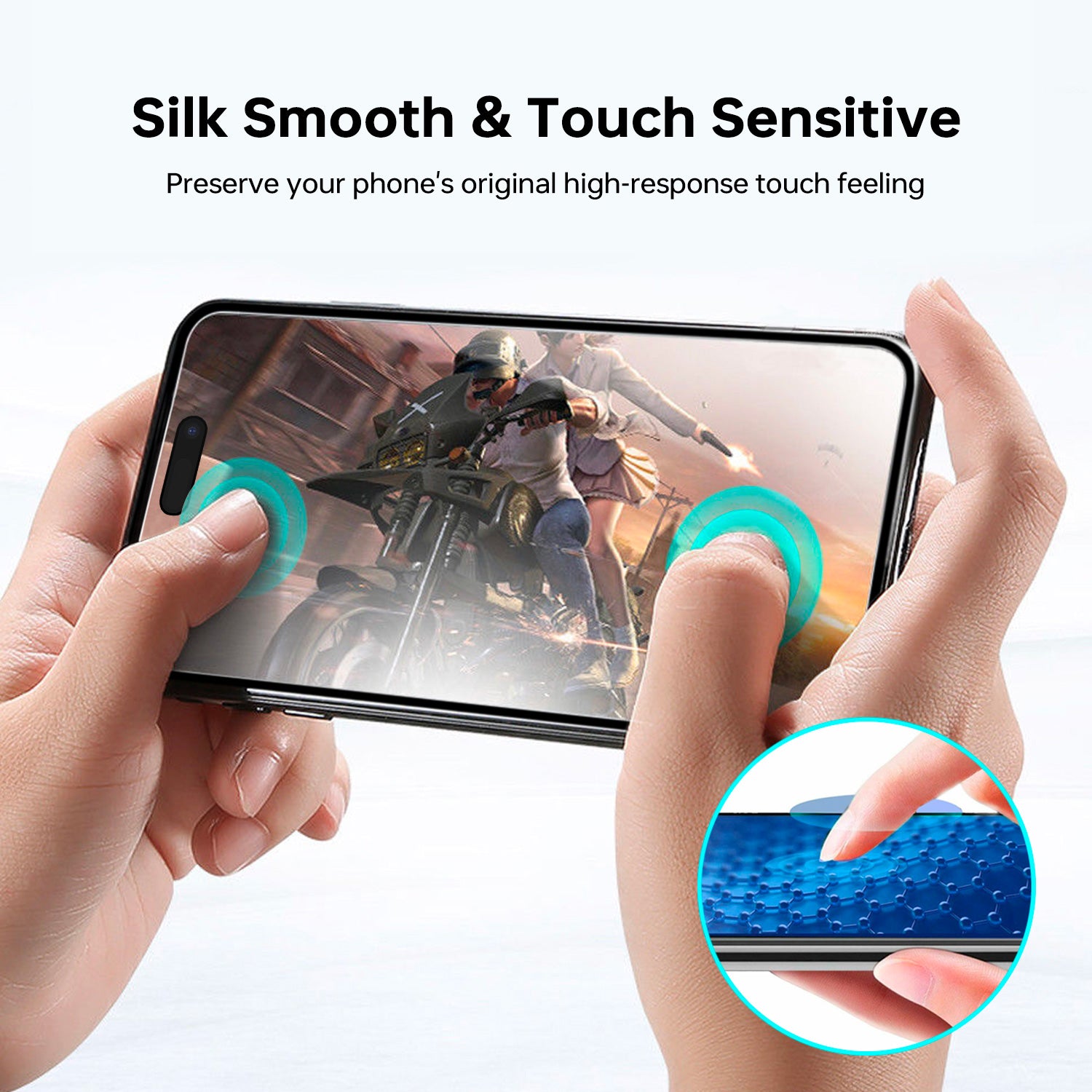 Tough On iPhone 15 Plus Screen Protector Tough Nano Matte with Installation Kit
