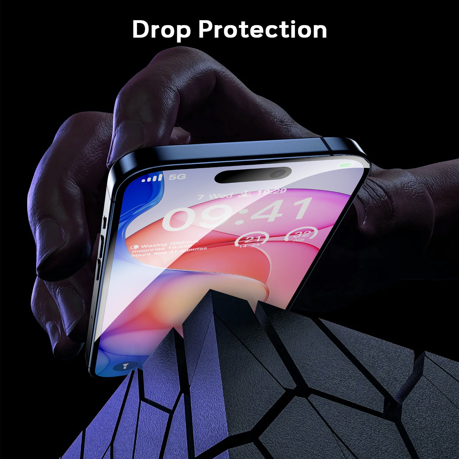 Tough On iPhone 15 Privacy Screen Protector Tough Nano with Installation Kit