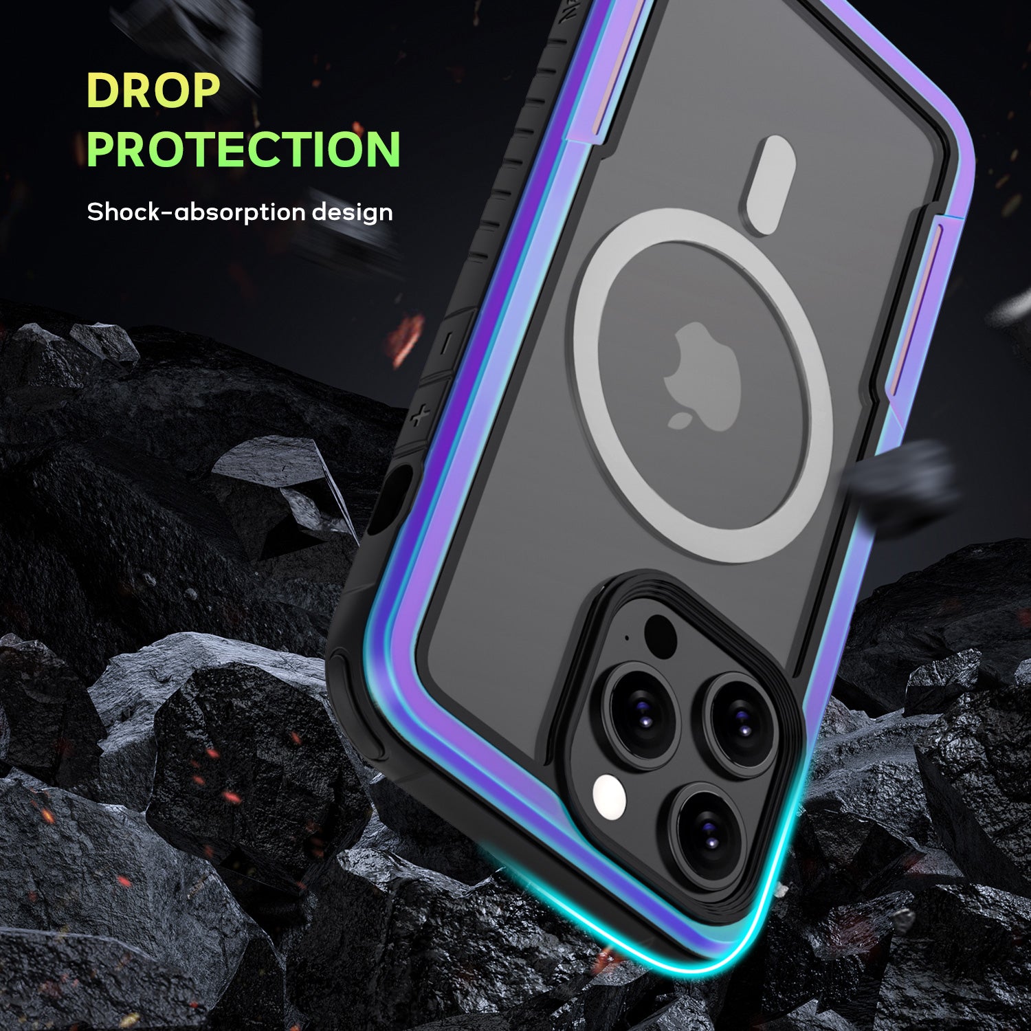 Tough On iPhone 15 Pro Case Iron Shield with MagSafe