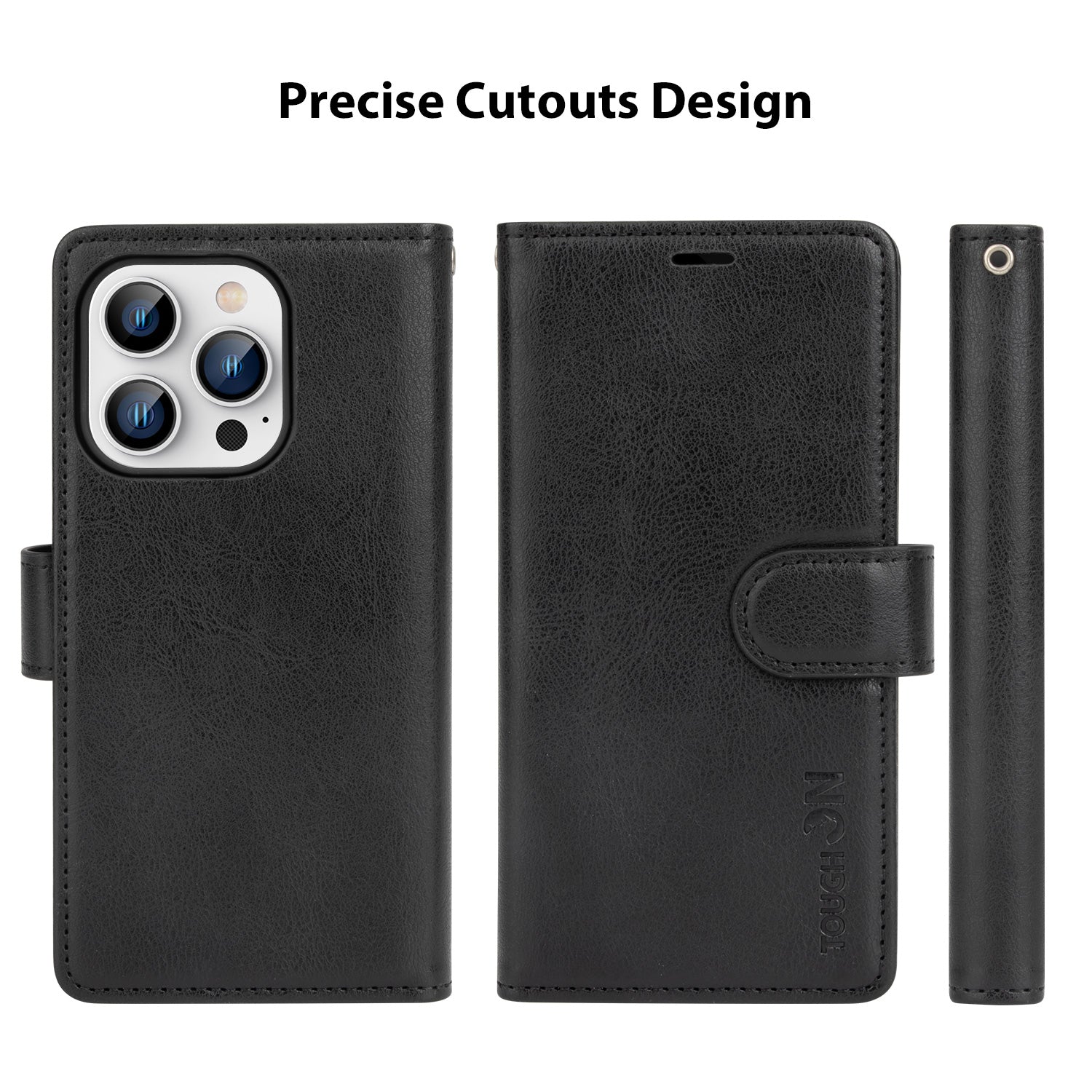 Tough On iPhone 15 Pro Flip Wallet Leather Case