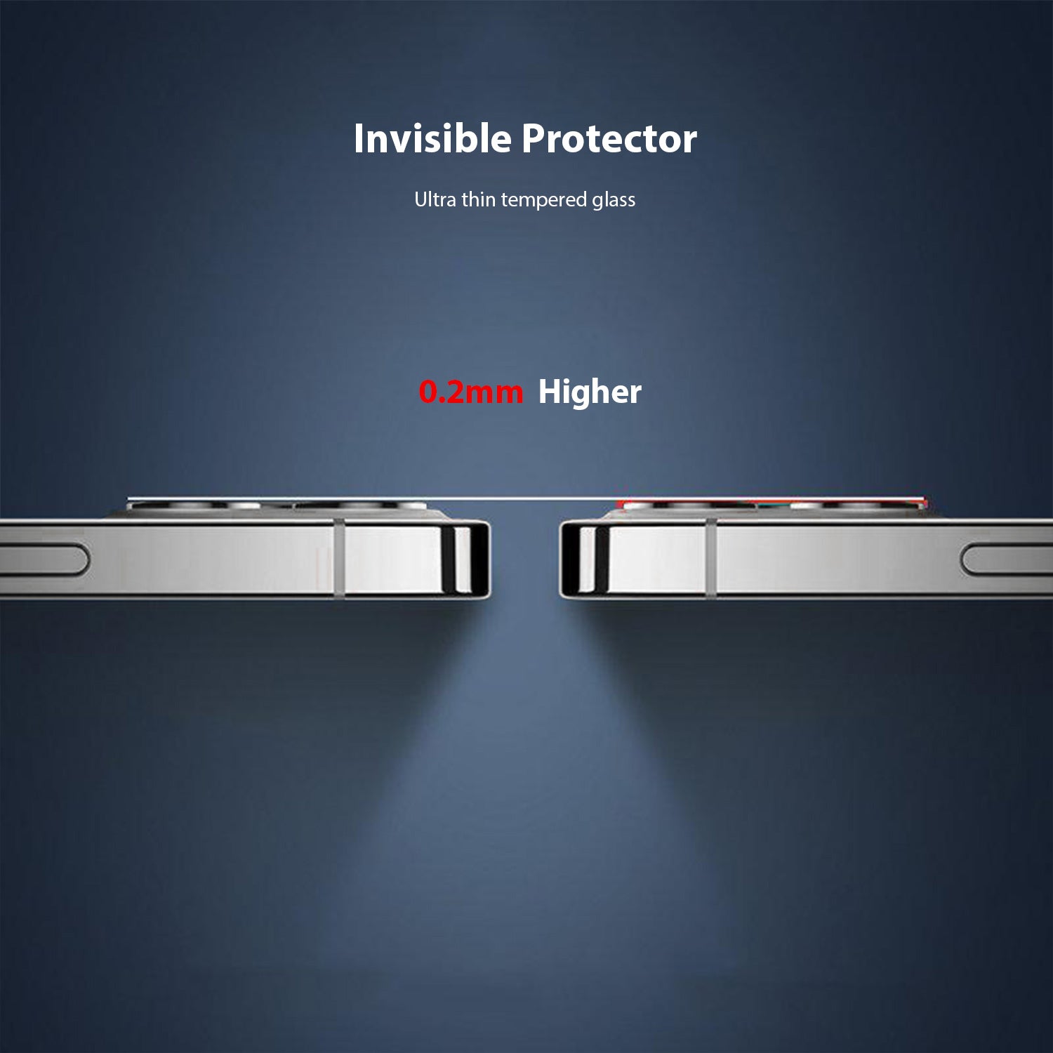 Tough On iPhone 15 Pro Max Camera Protector Metal Tempered Glass Black