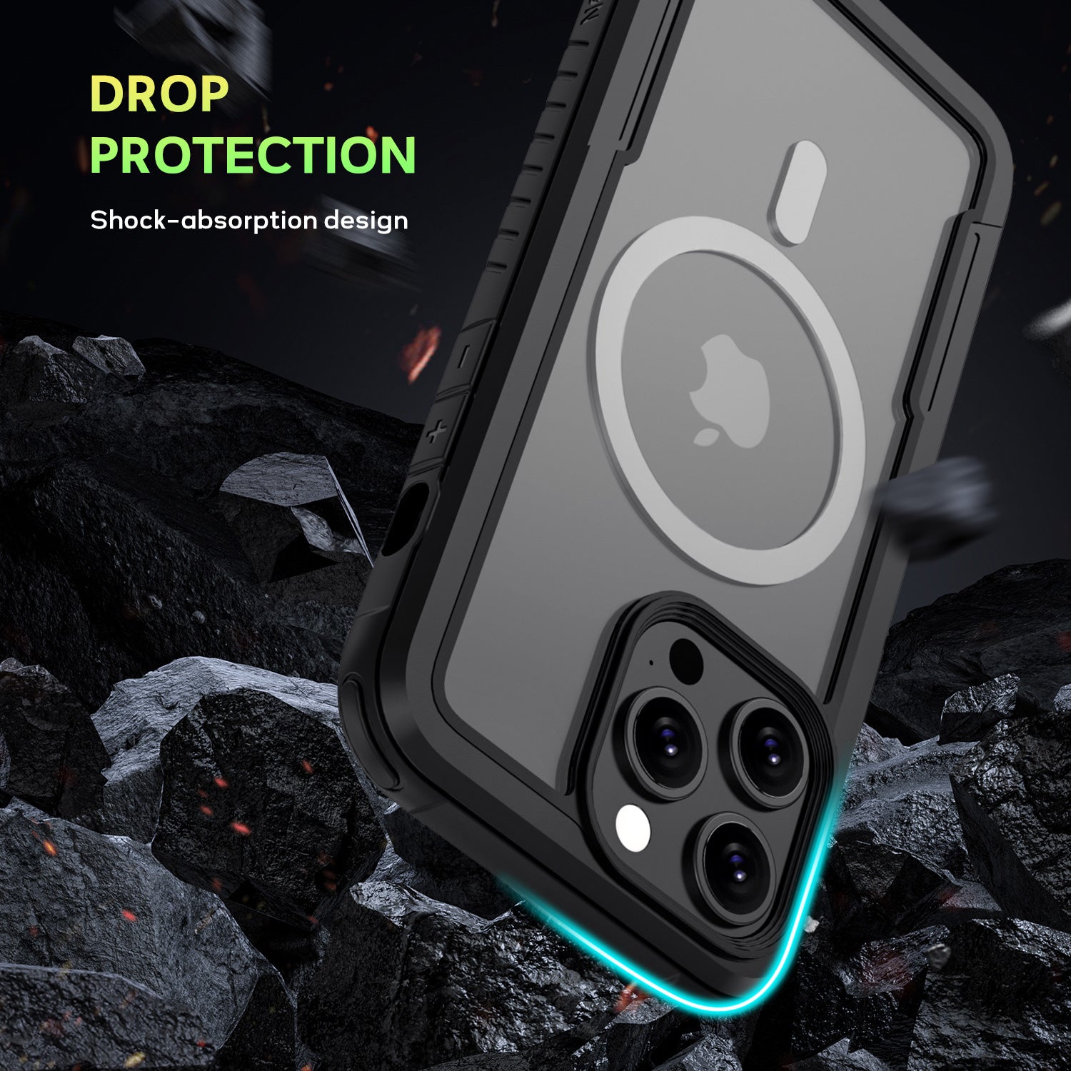 Tough On iPhone 15 Pro Max Case Iron Shield with Magsafe