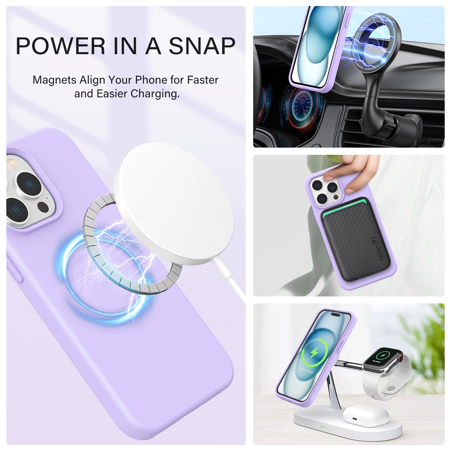 Tough On iPhone 15 Pro Max Strong Liquid Silicone Case with Magsafe