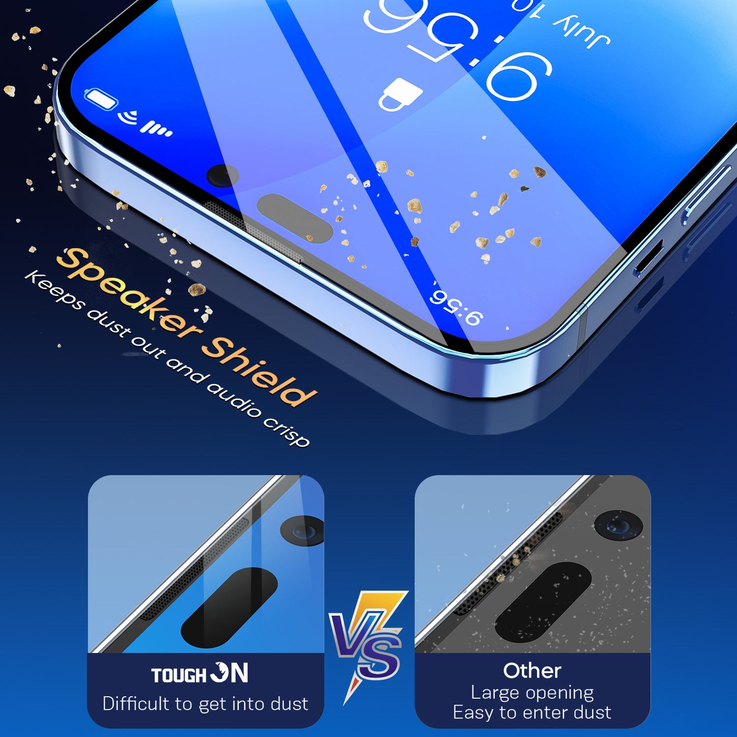 Tough On iPhone 15 Series Tempered Glass Screen Protector 2 Pack w/ Installation Kit
