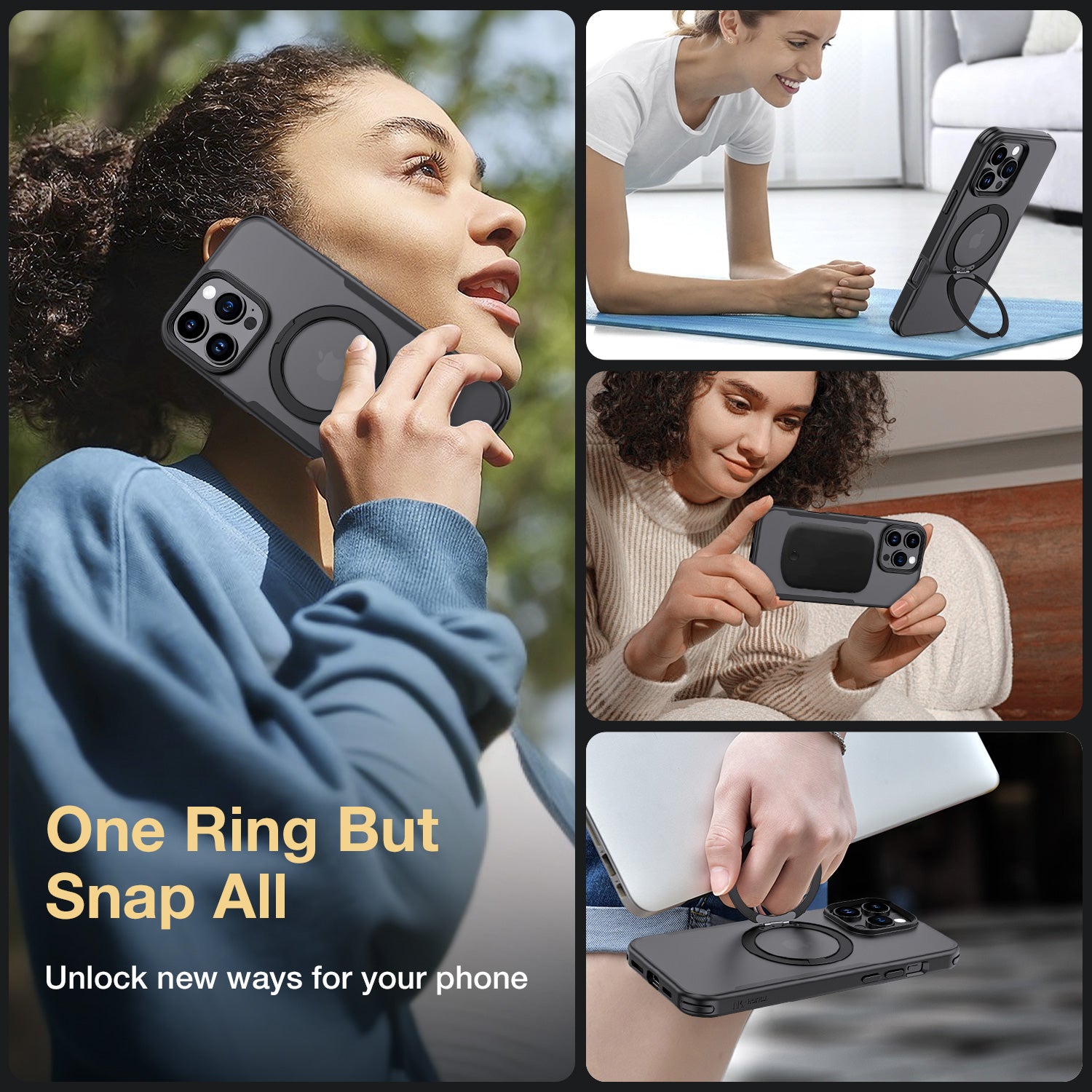 Tough On iPhone 16 Pro Case 360° Rotate Stand With MagSafe