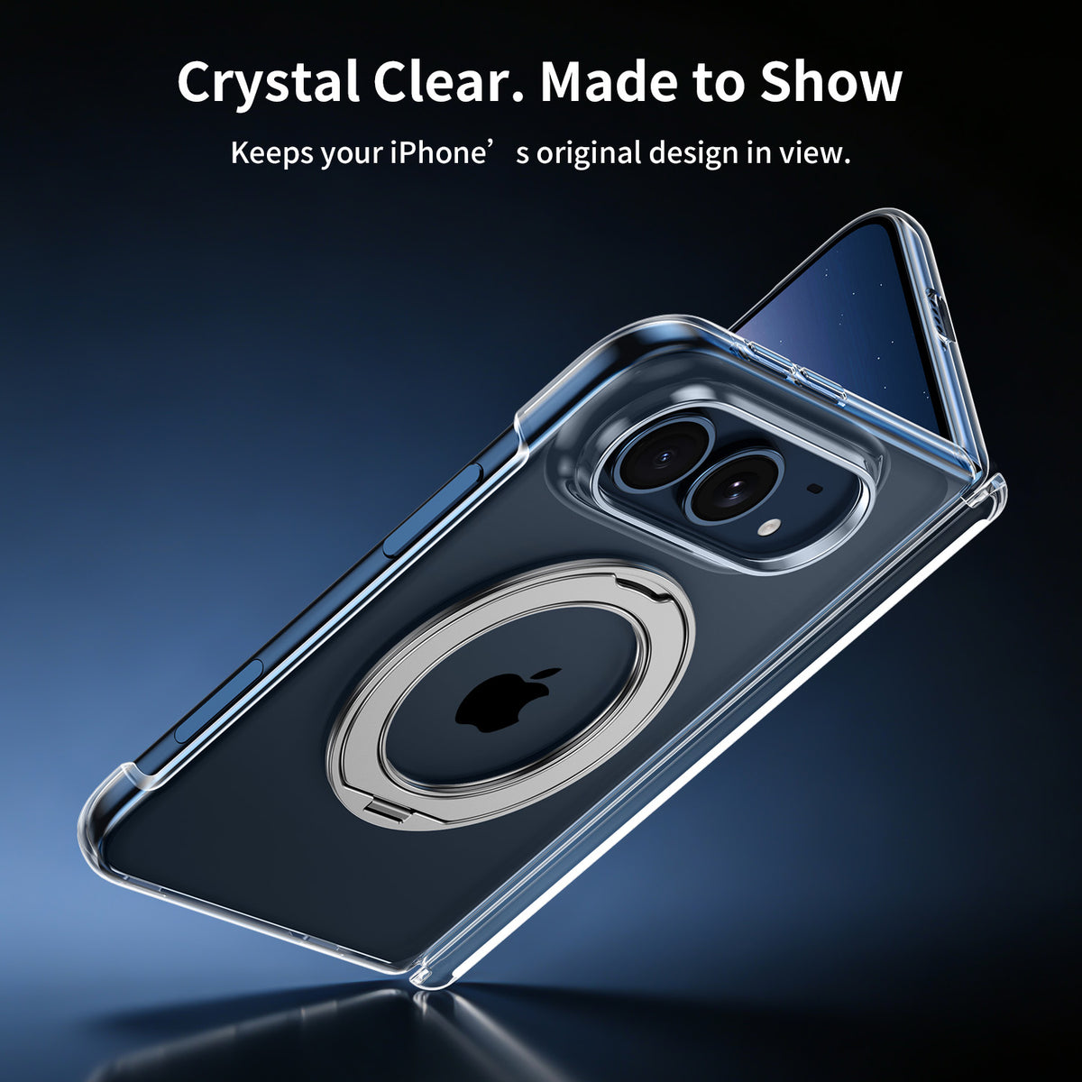 Tough On iPhone Duo Clear Magnetic Case with Ring Stand and Screen Protector