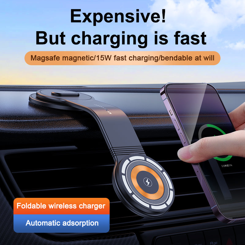 Tough On 15W Magnetic Wireless Car Charger with Adjustable Arm