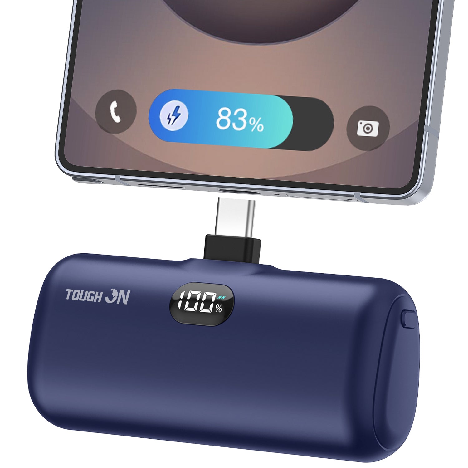 Tough On Mini Portable Charger 5000mAh Power Bank USB C Charging for Samsung Android iPhone 15 / 16 / 17 Series
