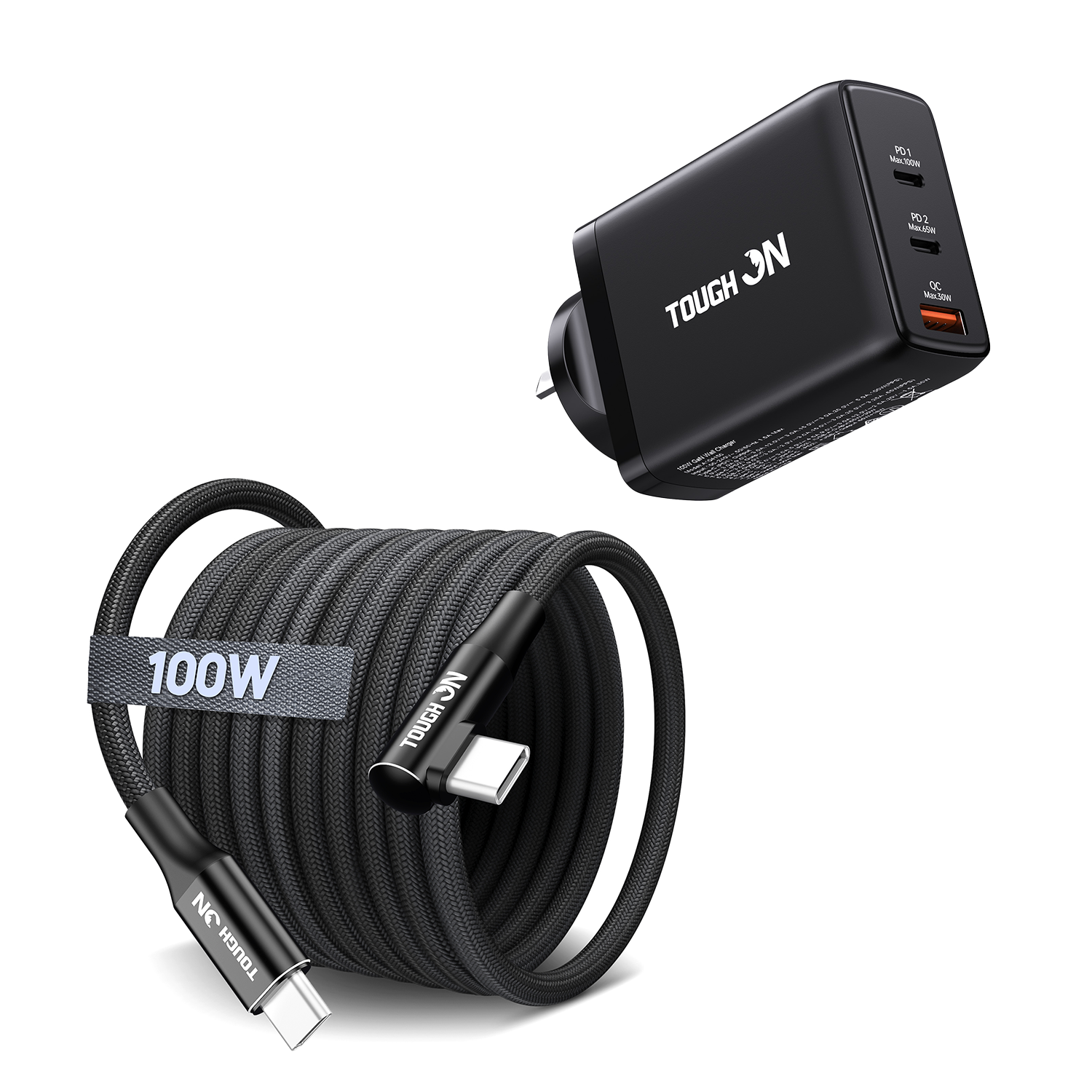 Tough On Wall Charger and Charging Cable Bundle