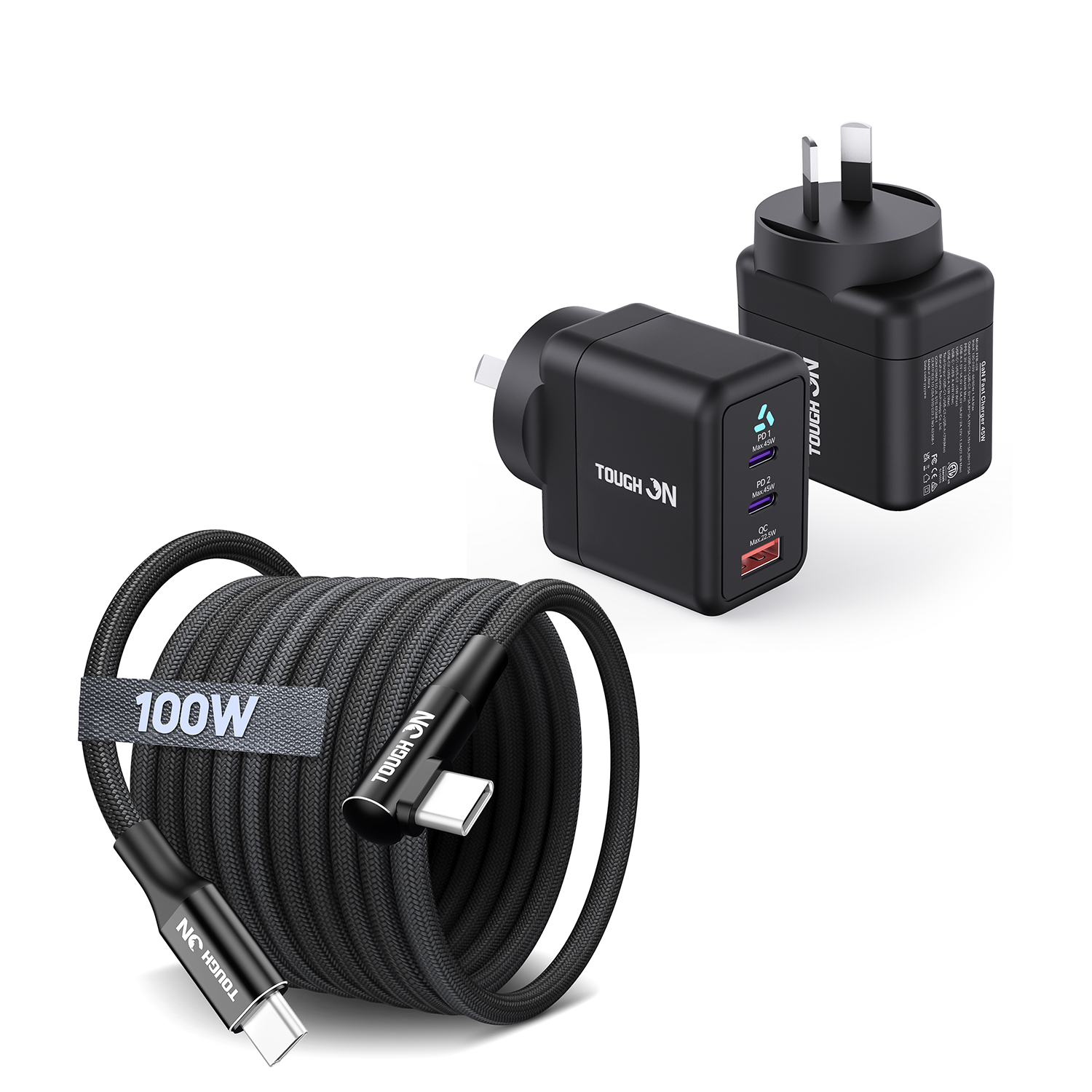 Tough On Wall Charger and Charging Cable Bundle