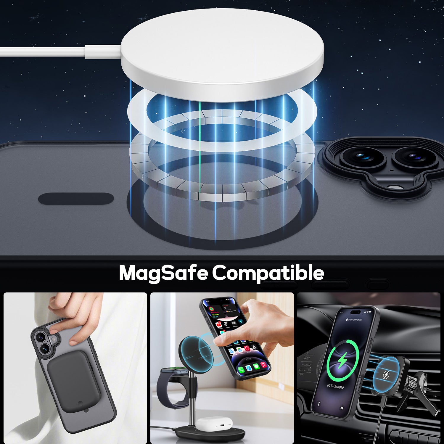 Tough On iPhone 16 Case With MagSafe Matte Black