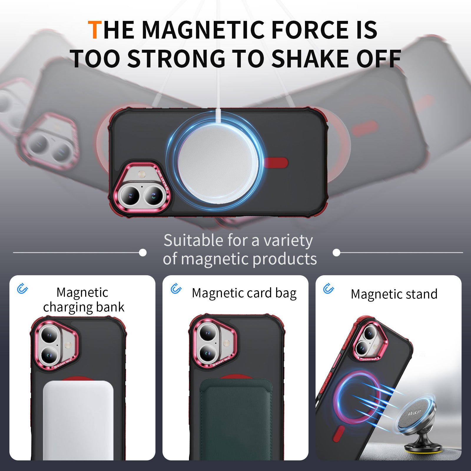 Tough On iPhone 16 Plus Case with Camera Stand MagSafe Compatible