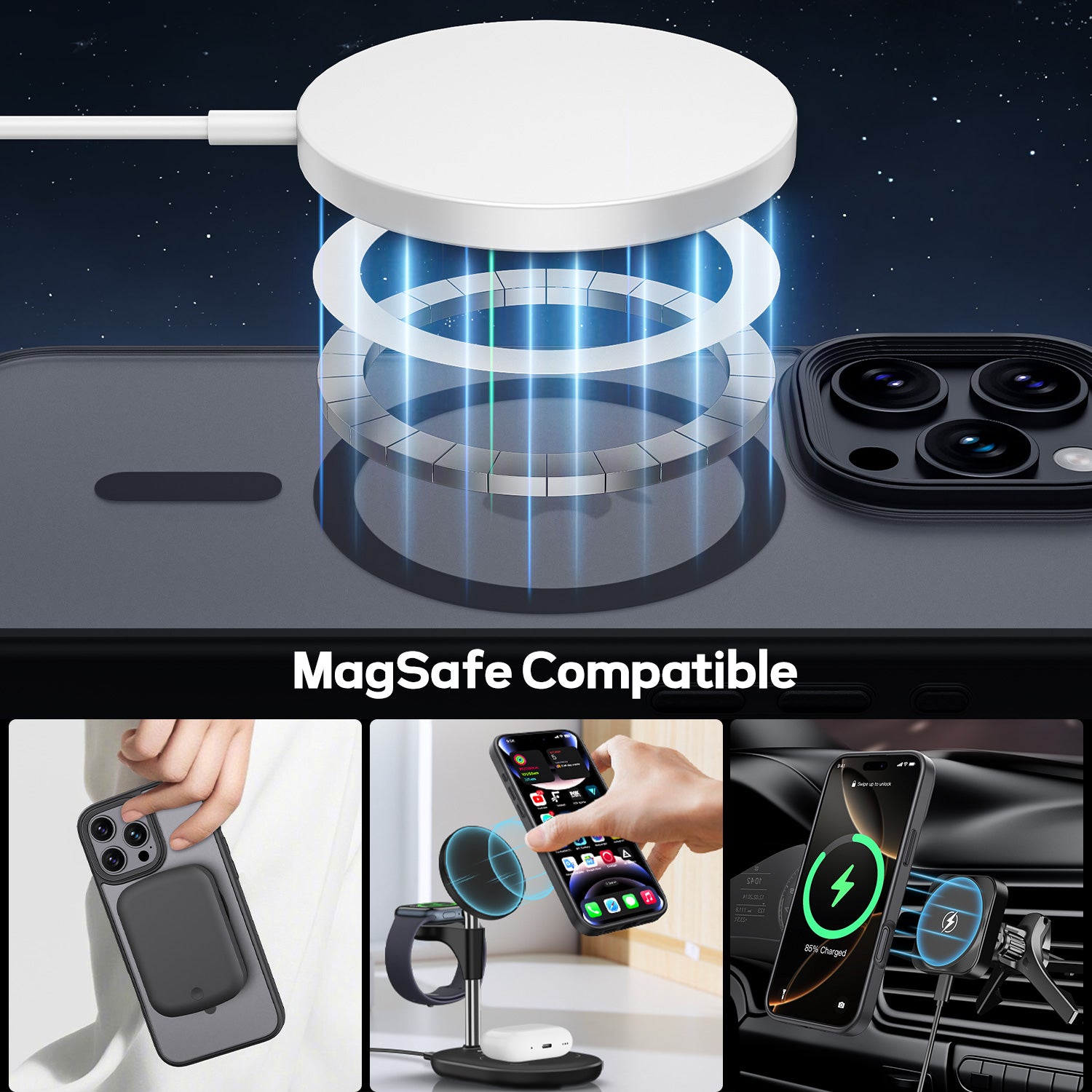 Tough On iPhone 16 Pro Max Case With MagSafe Matte Black