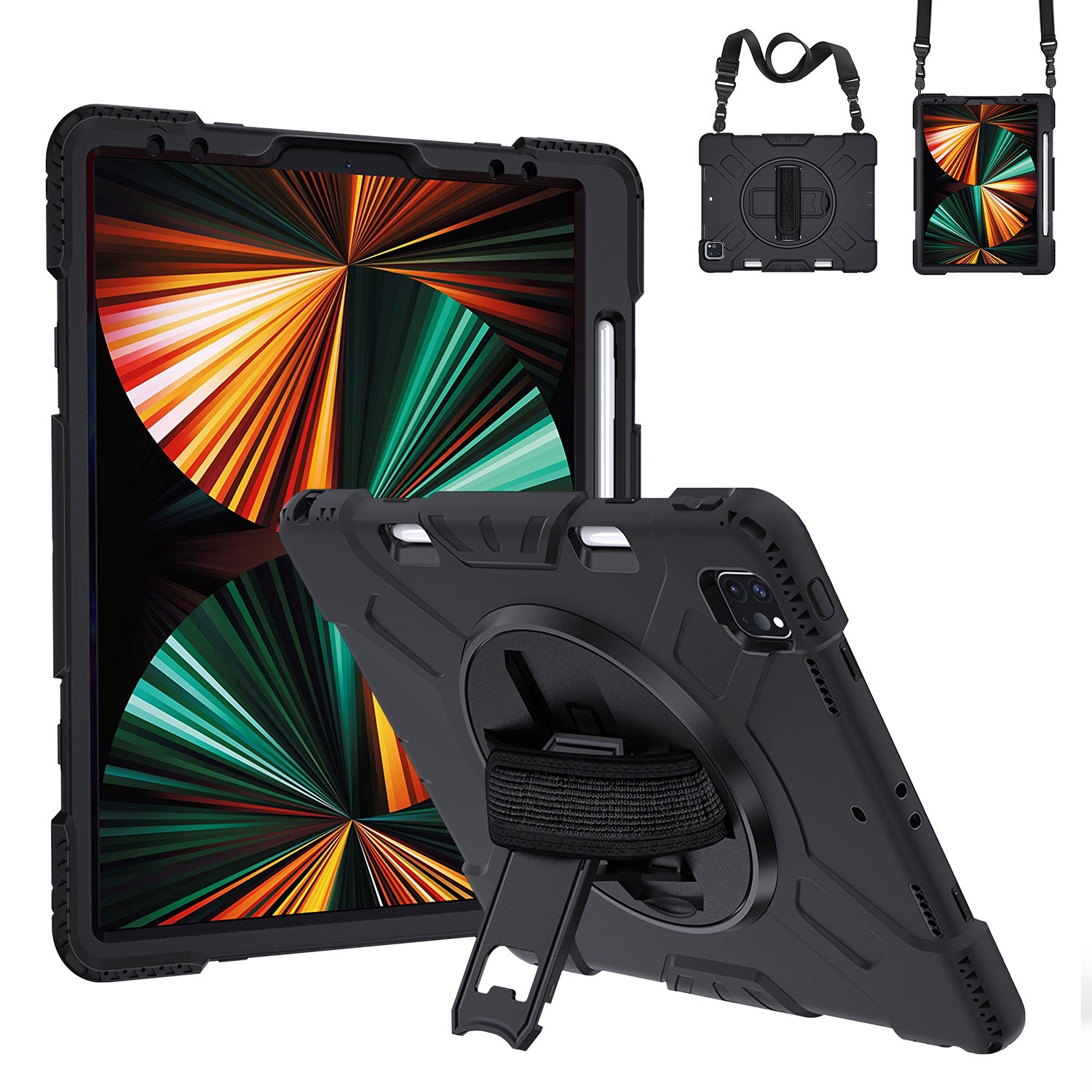 Tough On iPad Pro 2022 / 2021 /2020 / 2018 12.9" Case XG Rugged Protection Black