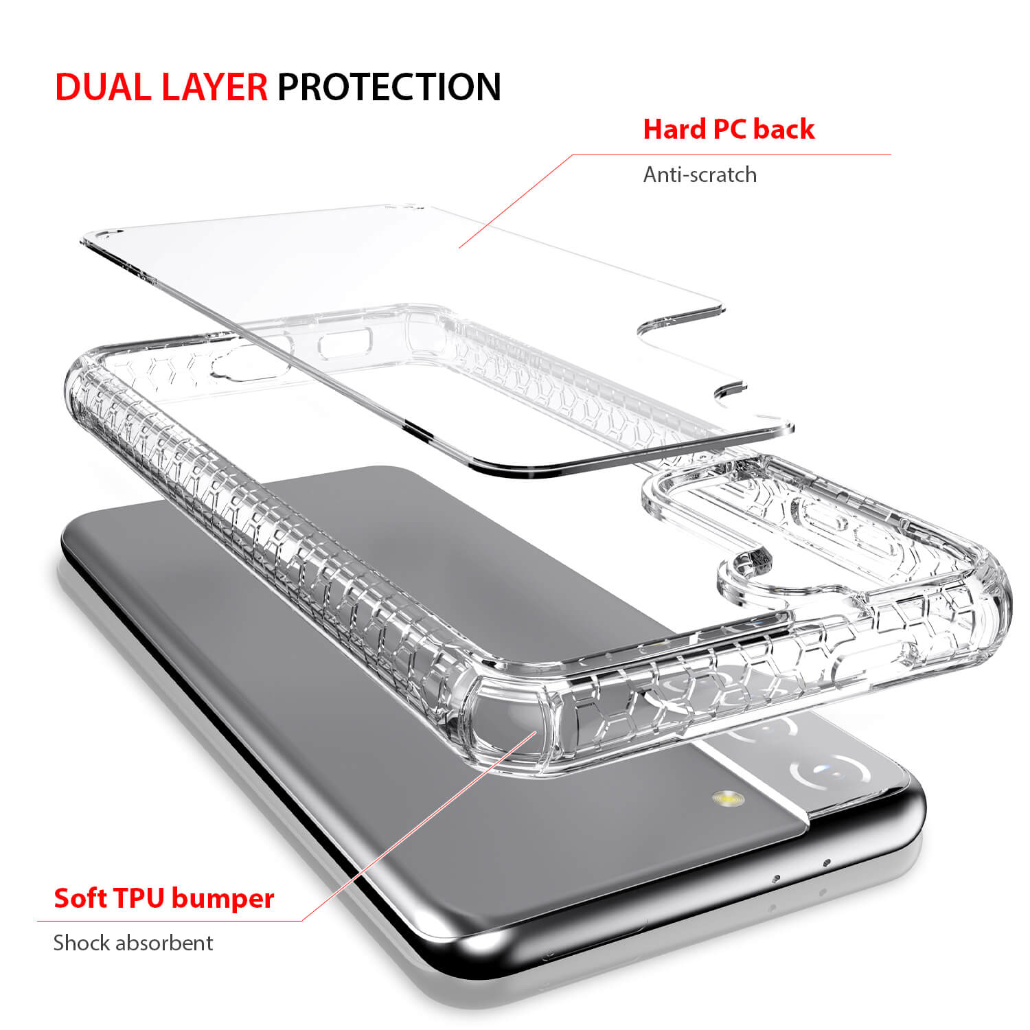 Tough On Samsung Galaxy S21 Plus Case Tough Air Clear