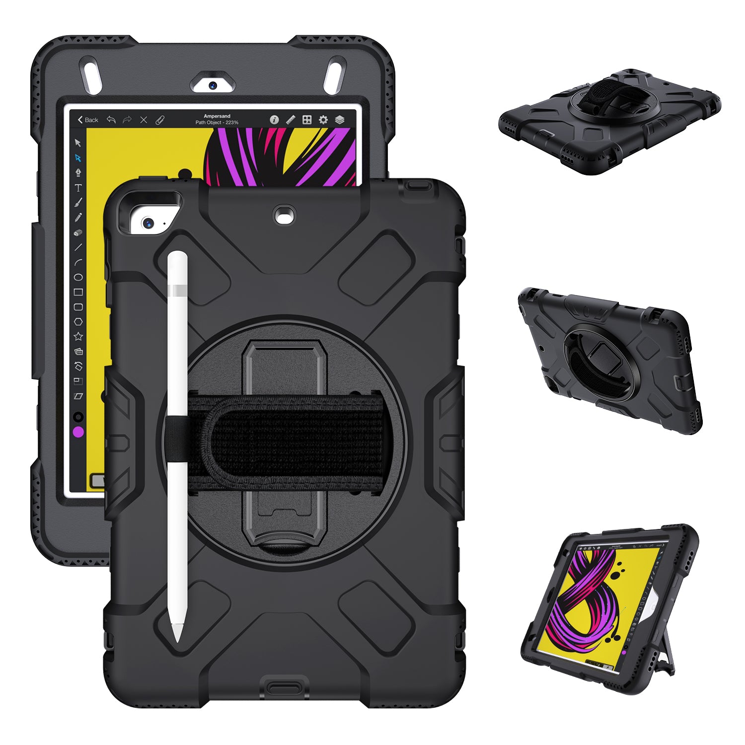 Tough On iPad mini 4 / 5 Case Rugged Protection Black