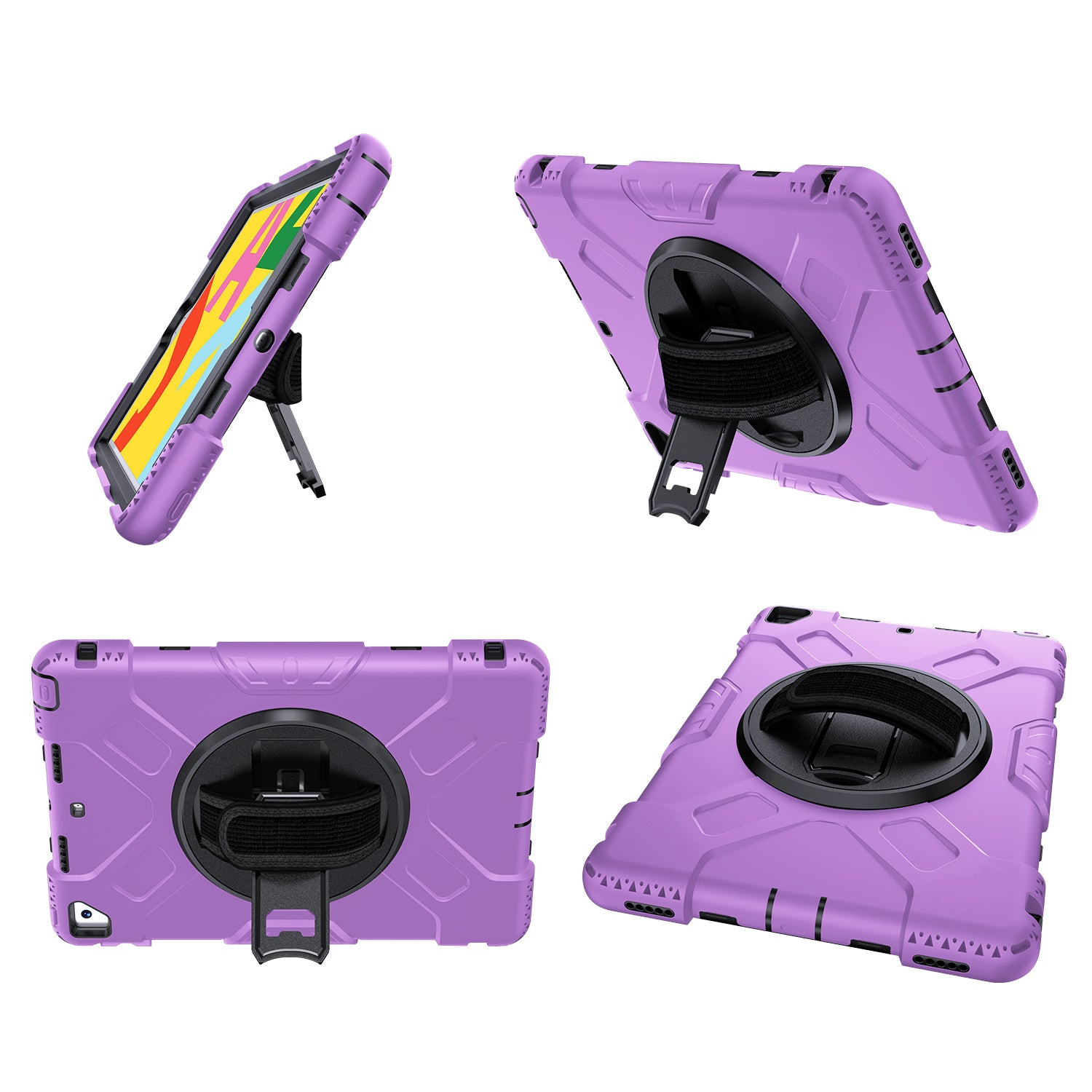 Tough On iPad 7 / 8 / 9th Gen 10.2" Case Rugged Protection Purple