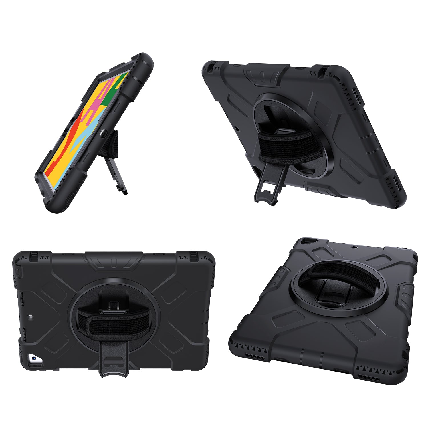 Tough On iPad 7 / 8 / 9th Gen 10.2" Case Rugged Protection Black