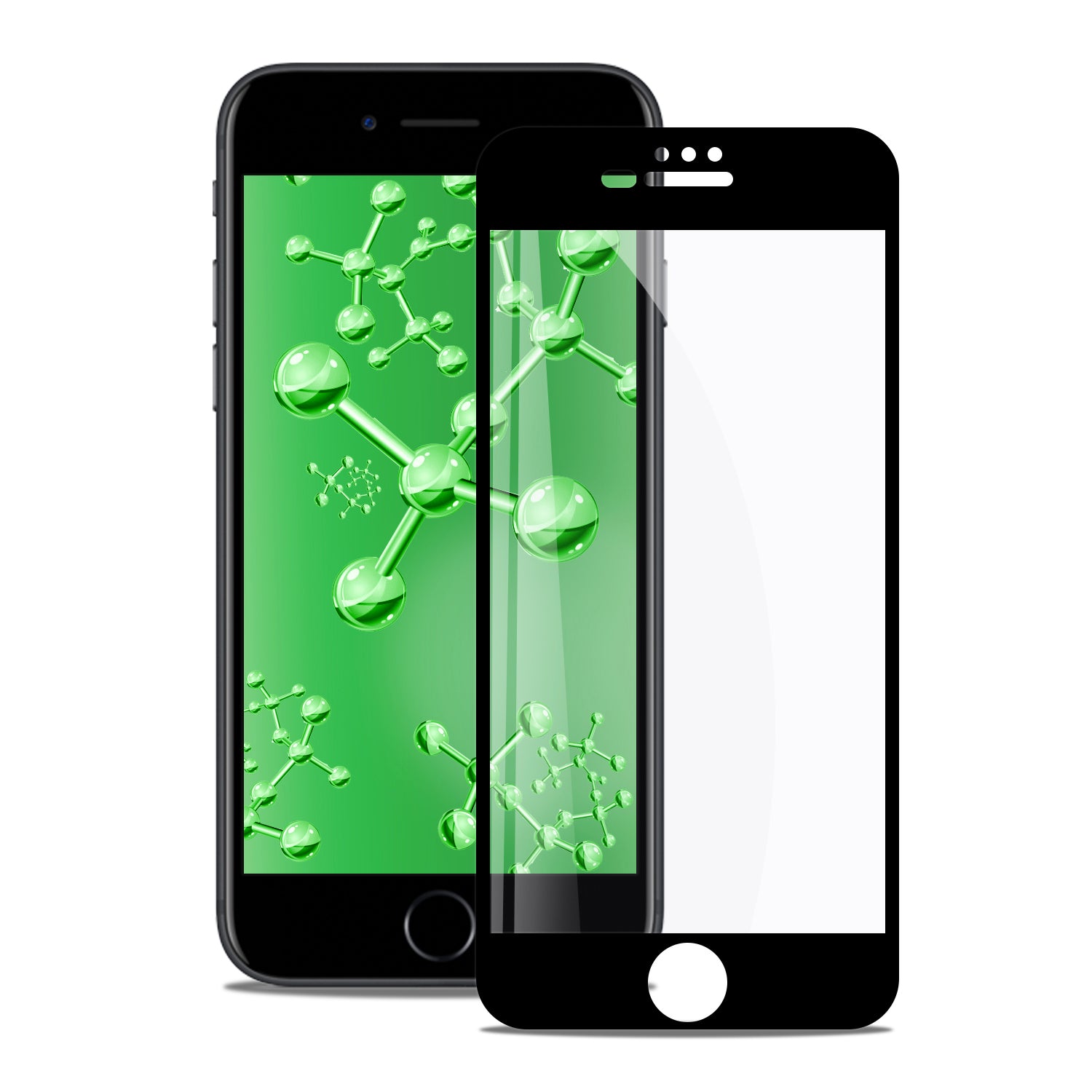 Tough on iPhone 8 Plus & 7 Plus Tempered Glass Screen Protector Antibacterial